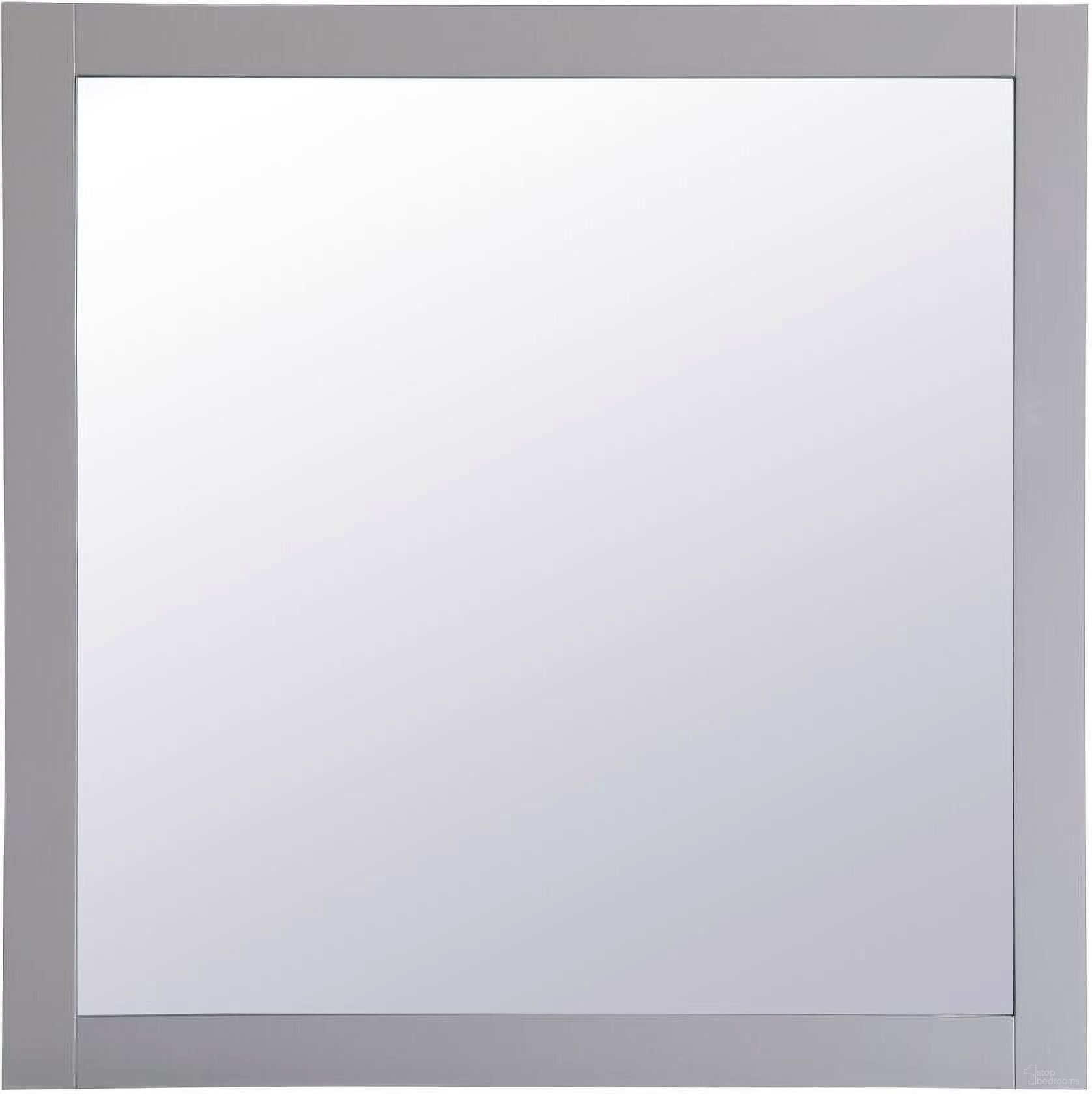 Aqua Grey Square Mirror