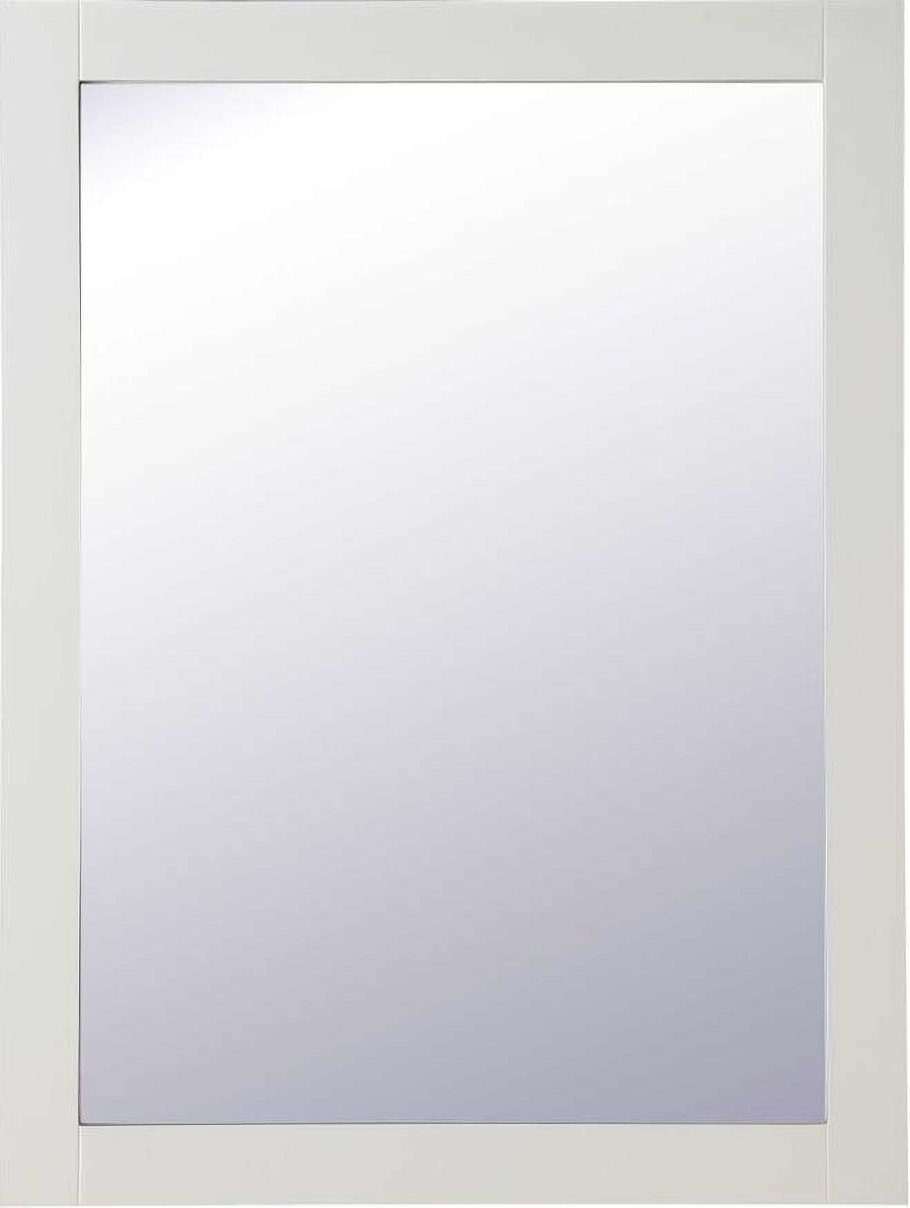 Aqua White Rectangle Mirror VM22736WH