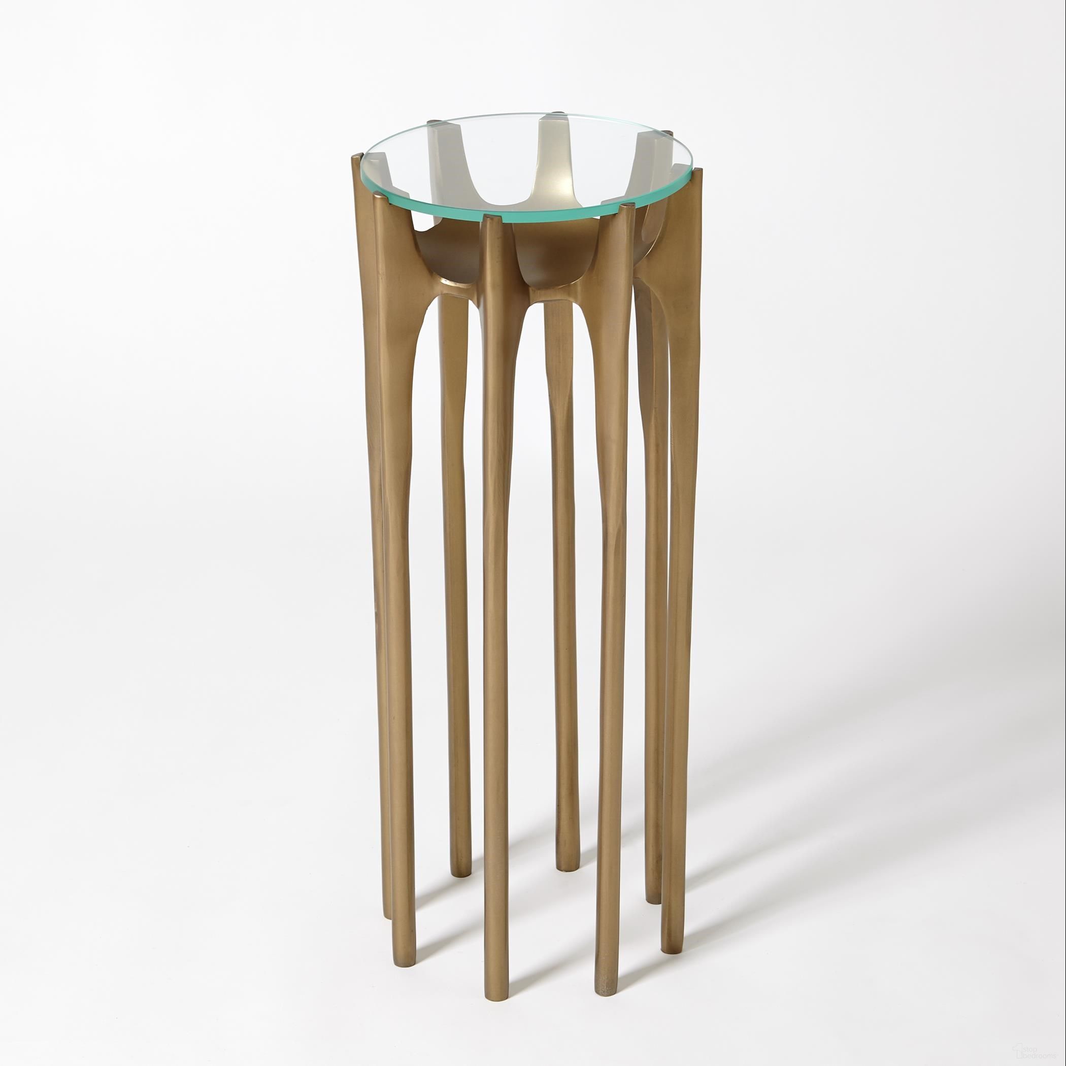 The appearance of Aquilo Accent Table In Antique Brass designed by Global Views in the modern / contemporary interior design. This antique brass piece of furniture  was selected by 1StopBedrooms from Aquilo Collection to add a touch of cosiness and style into your home. Sku: 791114. Material: Aluminum.
