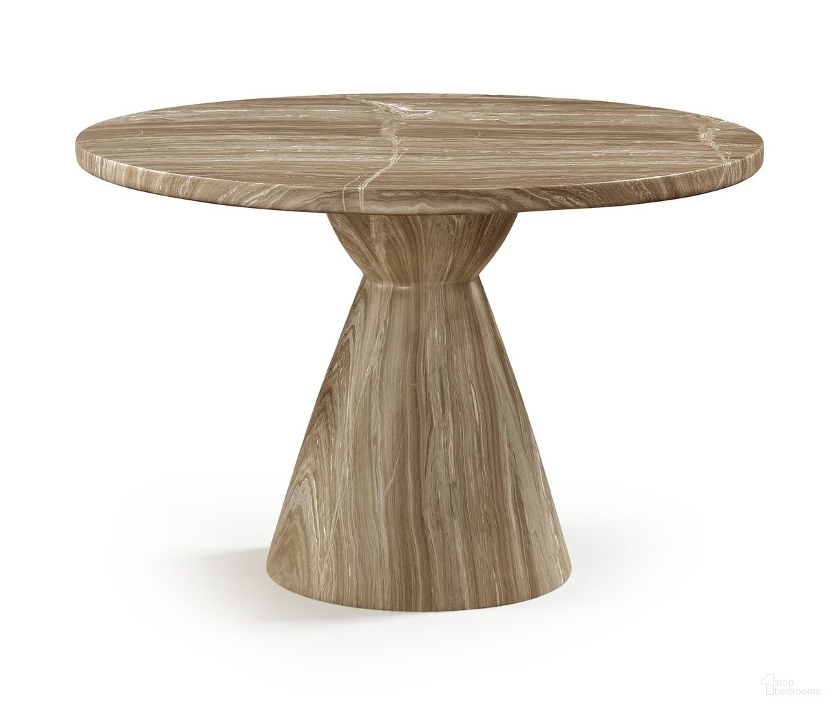 The appearance of Aquino 43.5 Inch Concrete Indoor and Outdoor Dining Table In Beige designed by Meridian in the modern / contemporary interior design. This beige piece of furniture  was selected by 1StopBedrooms from Aquino Collection to add a touch of cosiness and style into your home. Sku: 811Beige-T Box 1/2 (Top);811Beige-T Box 2/2 (Base). Table Base Style: Pedestal. Table Top Shape: Round. Material: Concrete. Size: 43".