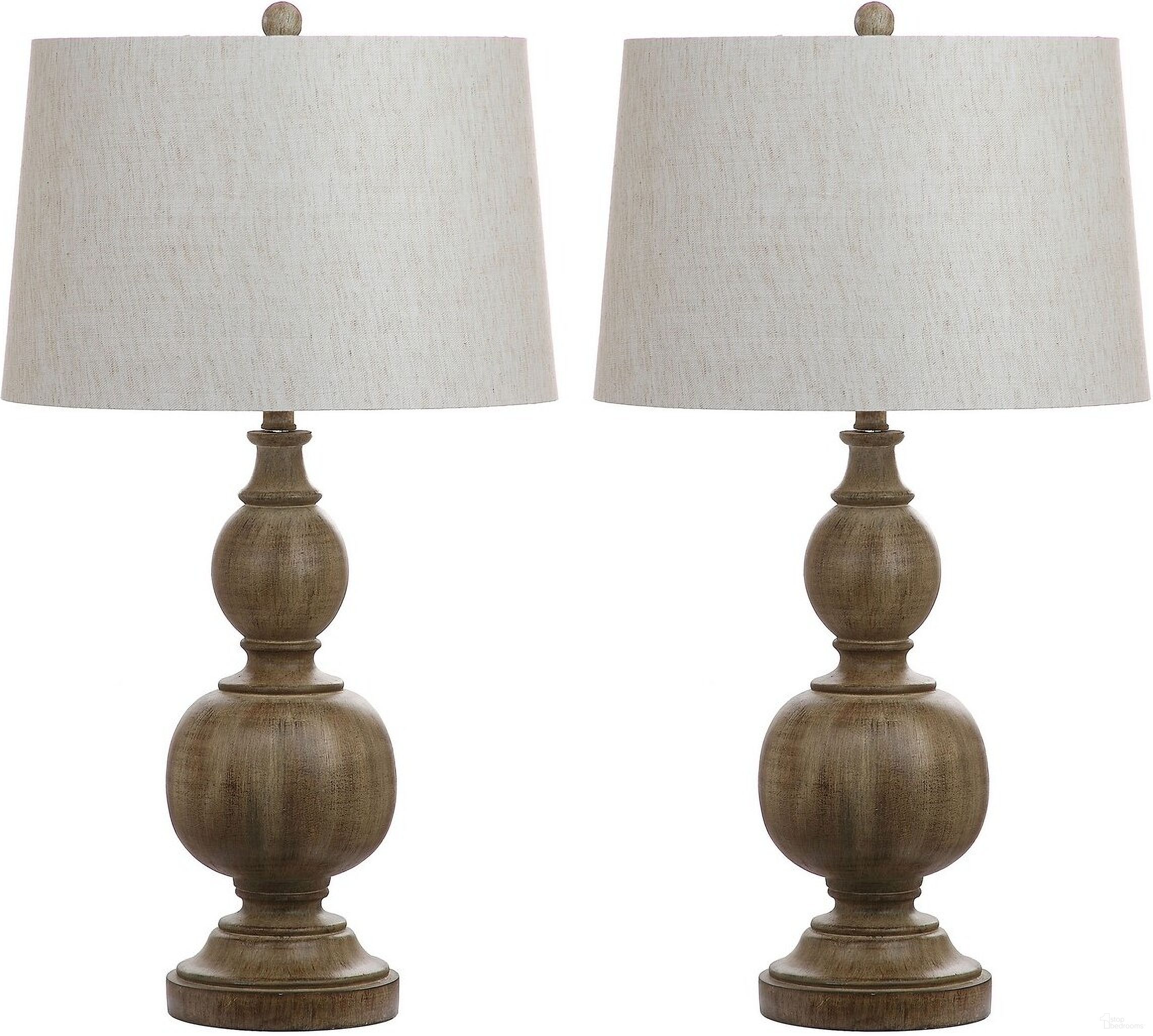The appearance of Araceli Brown 31.5 Inch Table Lamp Set of 2 designed by Safavieh in the traditional interior design. This brown piece of furniture  was selected by 1StopBedrooms from Safavieh LIT Collection to add a touch of cosiness and style into your home. Sku: LIT4525A-SET2. Material: Resin.