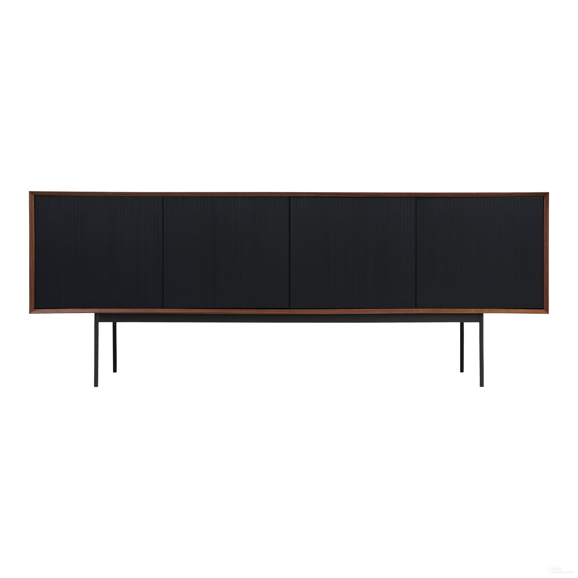 The appearance of Araya Walnut And Greymatt Sideboard designed by Moes Home in the modern / contemporary interior design. This brown and gray piece of furniture was selected by 1StopBedrooms from Araya Collection to add a touch of cosiness and style into your home. Sku: PX-1001-03-0. Material: Wood.