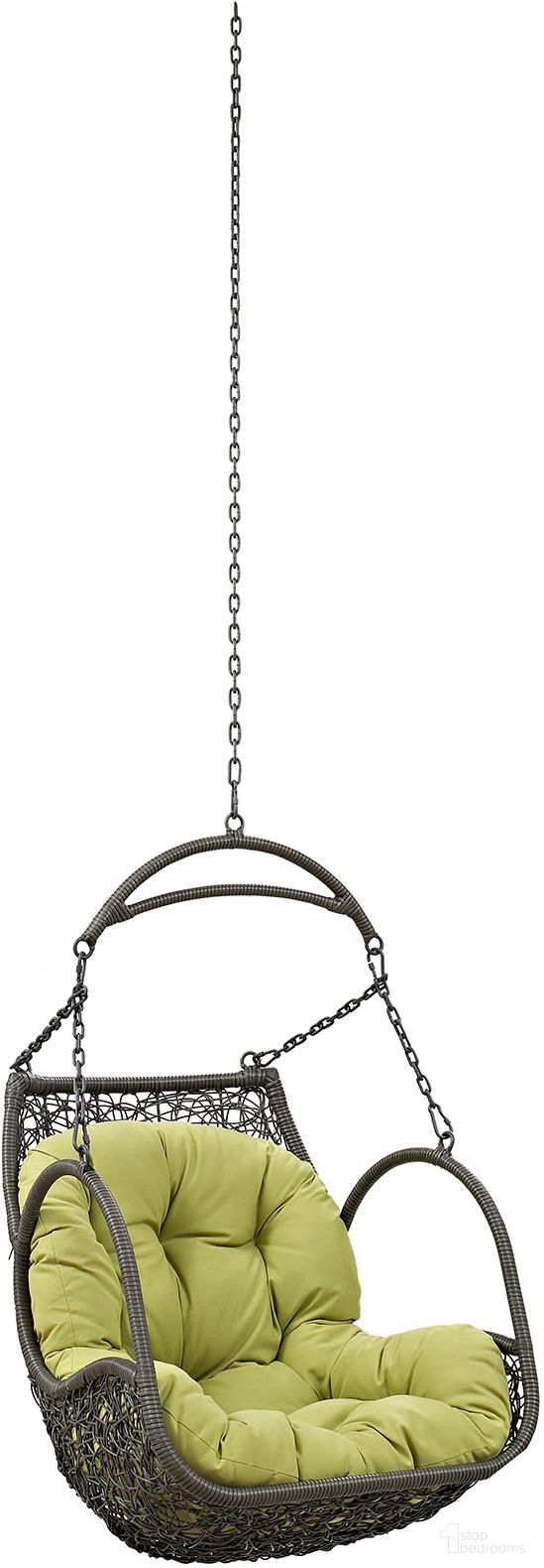 The appearance of Arbor Peridot Outdoor Patio Swing Chair Without Stand EEI-2659-PER-SET designed by Modway in the modern / contemporary interior design. This peridot piece of furniture was selected by 1StopBedrooms from Arbor Collection to add a touch of cosiness and style into your home. Sku: EEI-2659-PER-SET. Material: Steel.