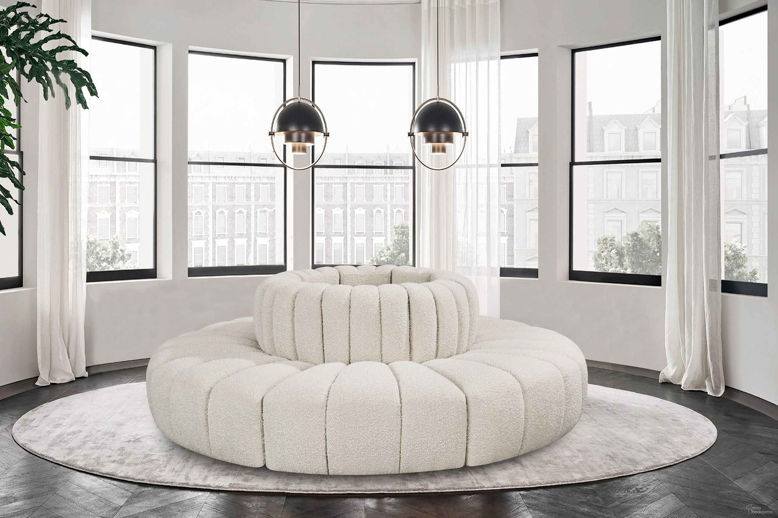 The appearance of Arc Boucle Fabric 8 Piece Modular Sofa In Cream designed by Meridian in the modern / contemporary interior design. This cream piece of furniture  was selected by 1StopBedrooms from Arc Collection to add a touch of cosiness and style into your home. Sku: 102Cream-RC;102Cream-RC;102Cream-RC;102Cream-RC;102Cream-RC;102Cream-RC;102Cream-RC;102Cream-RC. Layout: Modular. Material: Boucle.