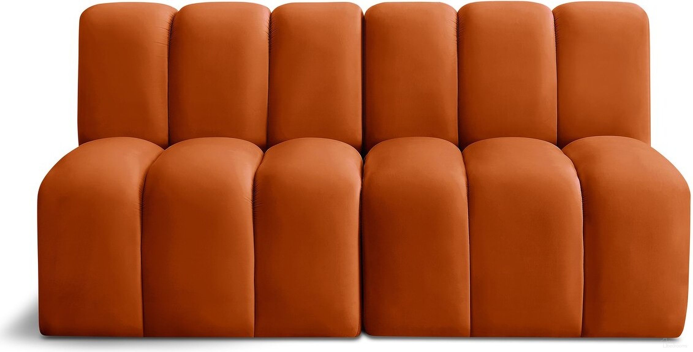 The appearance of Arc 2 Seater Modular Sofa In Cognac Velvet designed by Meridian in the modern / contemporary interior design. This cognac velvet piece of furniture was selected by 1StopBedrooms from Arc Collection to add a touch of cosiness and style into your home. Sku: 103Cognac-ST;103Cognac-ST. Material: Plywood.
