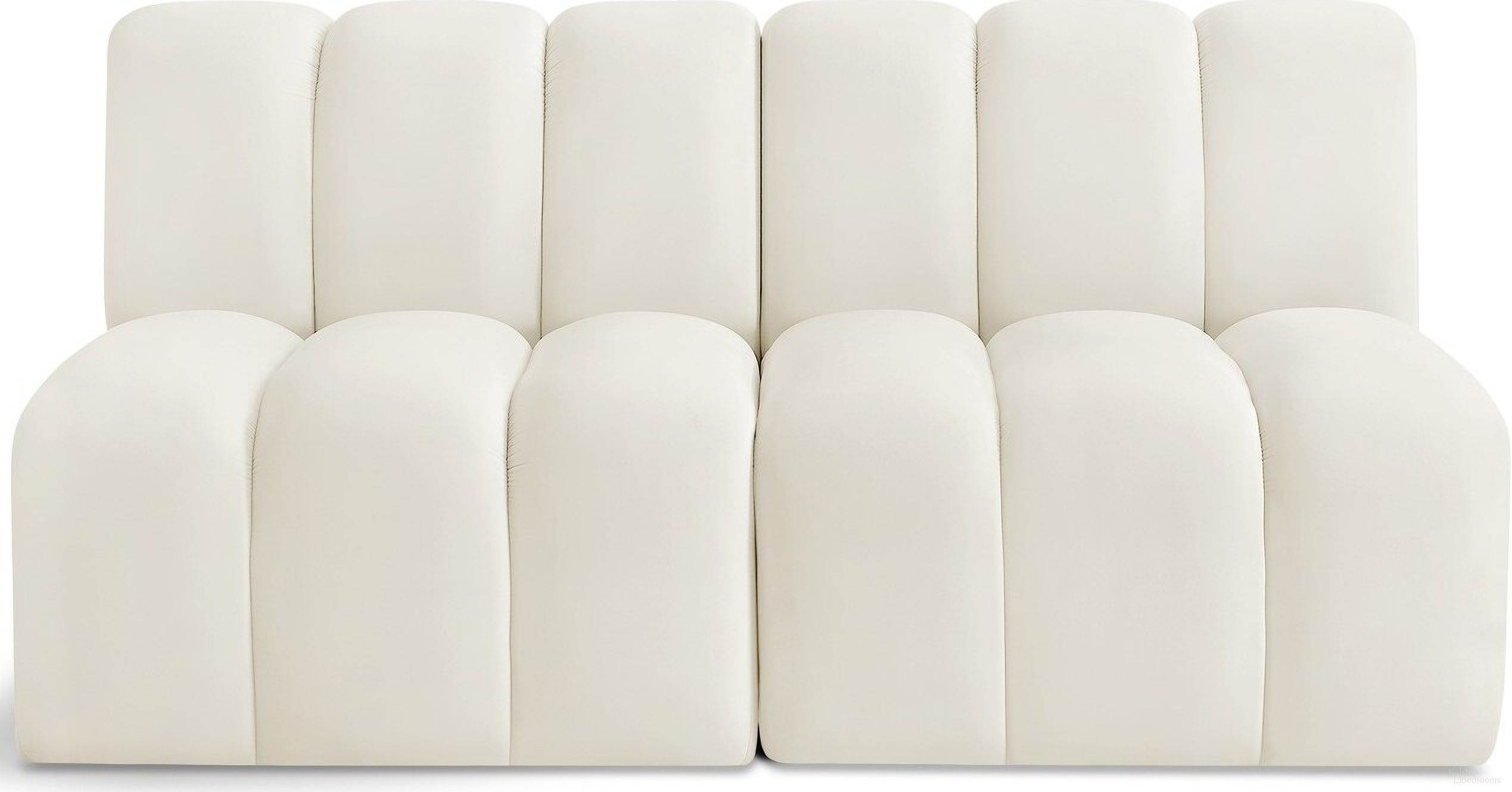 The appearance of Arc 2 Seater Modular Sofa In Cream Velvet designed by Meridian in the modern / contemporary interior design. This cream velvet piece of furniture was selected by 1StopBedrooms from Arc Collection to add a touch of cosiness and style into your home. Sku: 103Cream-ST;103Cream-ST. Material: Velvet.