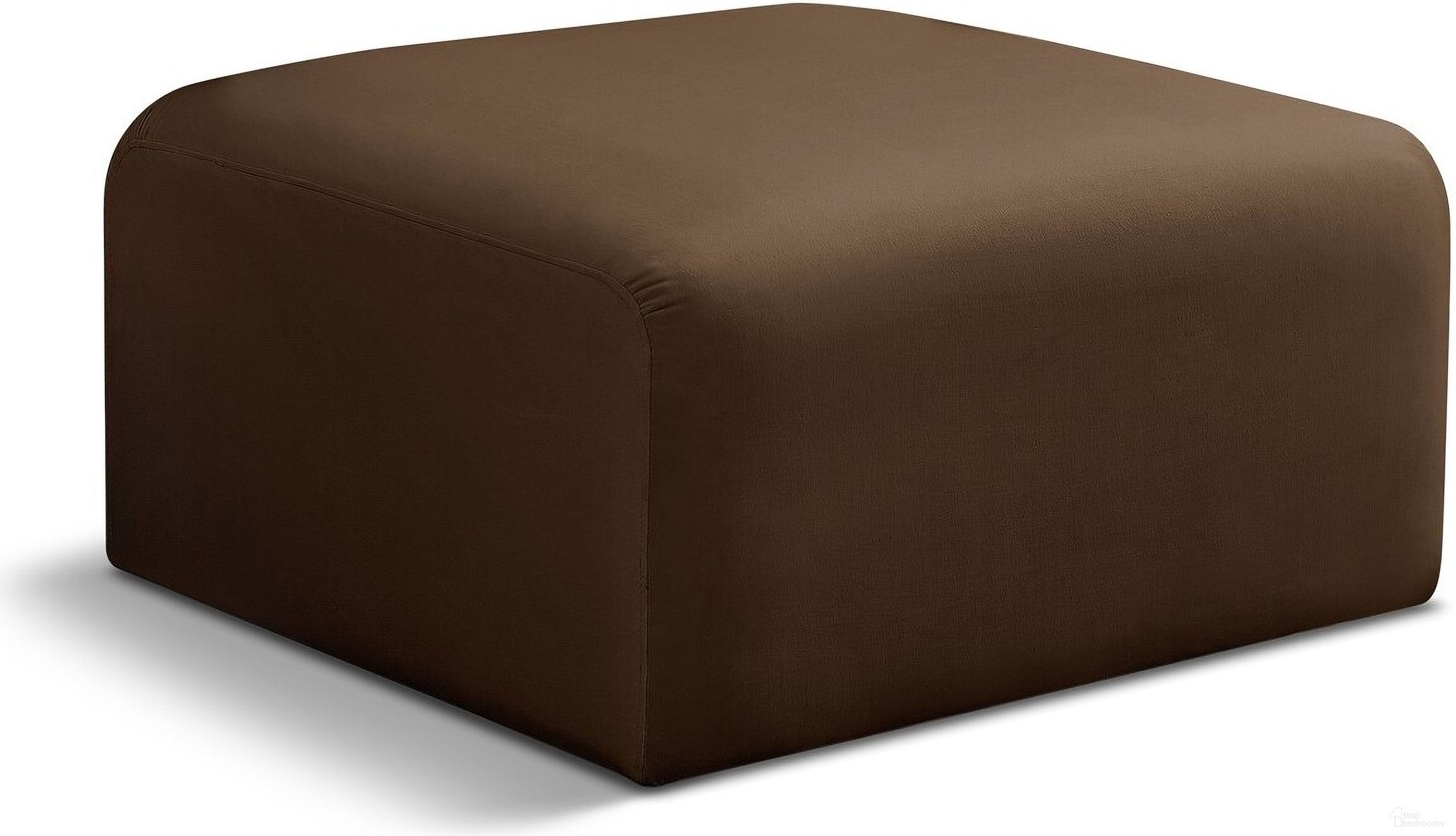 The appearance of Arc Ottoman In Brown Velvet designed by Meridian in the modern / contemporary interior design. This brown velvet piece of furniture was selected by 1StopBedrooms from Arc Collection to add a touch of cosiness and style into your home. Sku: 103Brown-Ott. Material: Velvet.