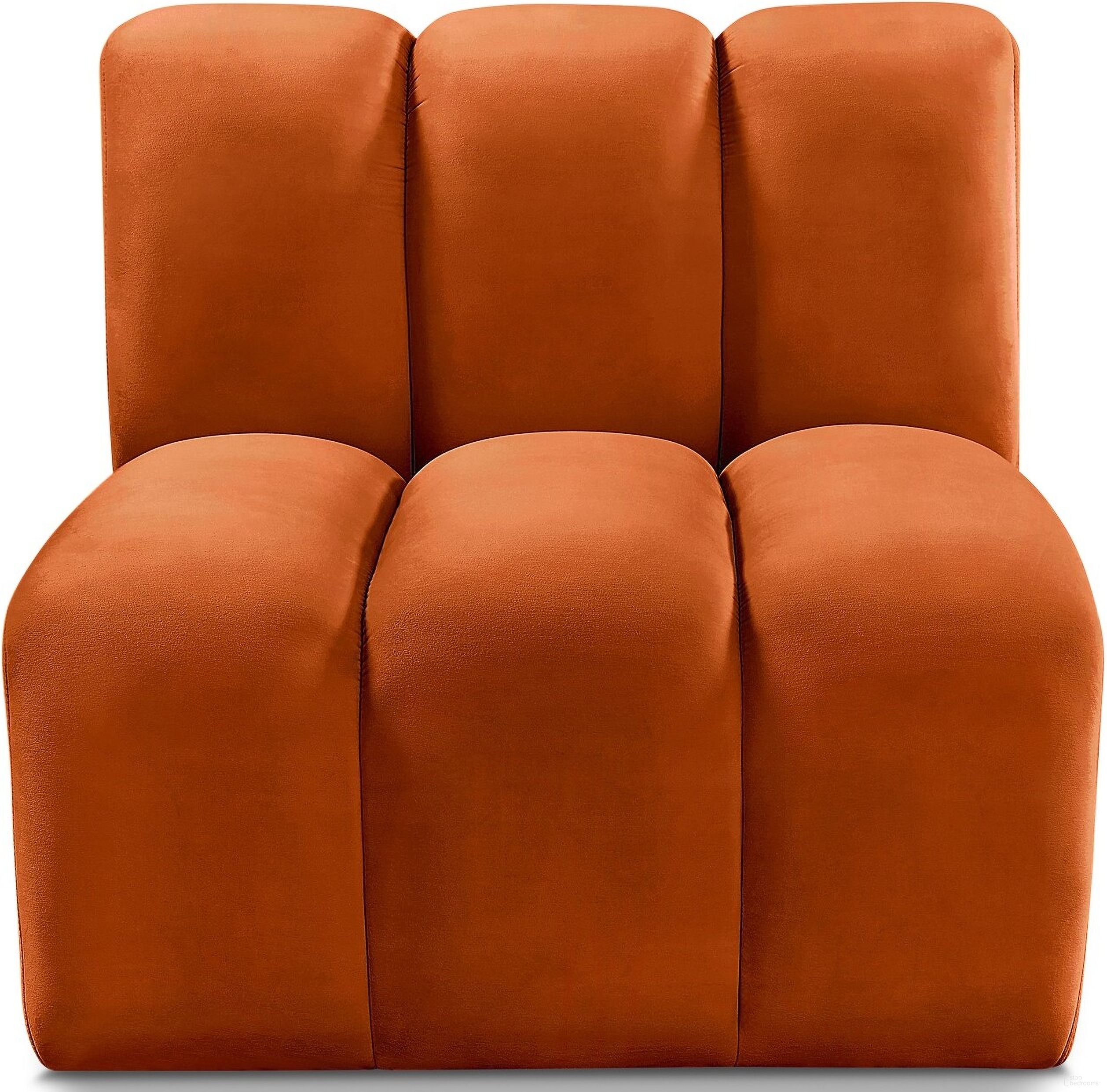 The appearance of Arc Straight Chair In Cognac Velvet designed by Meridian in the modern / contemporary interior design. This cognac velvet piece of furniture was selected by 1StopBedrooms from Arc Collection to add a touch of cosiness and style into your home. Sku: 103Cognac-ST. Material: Plywood.