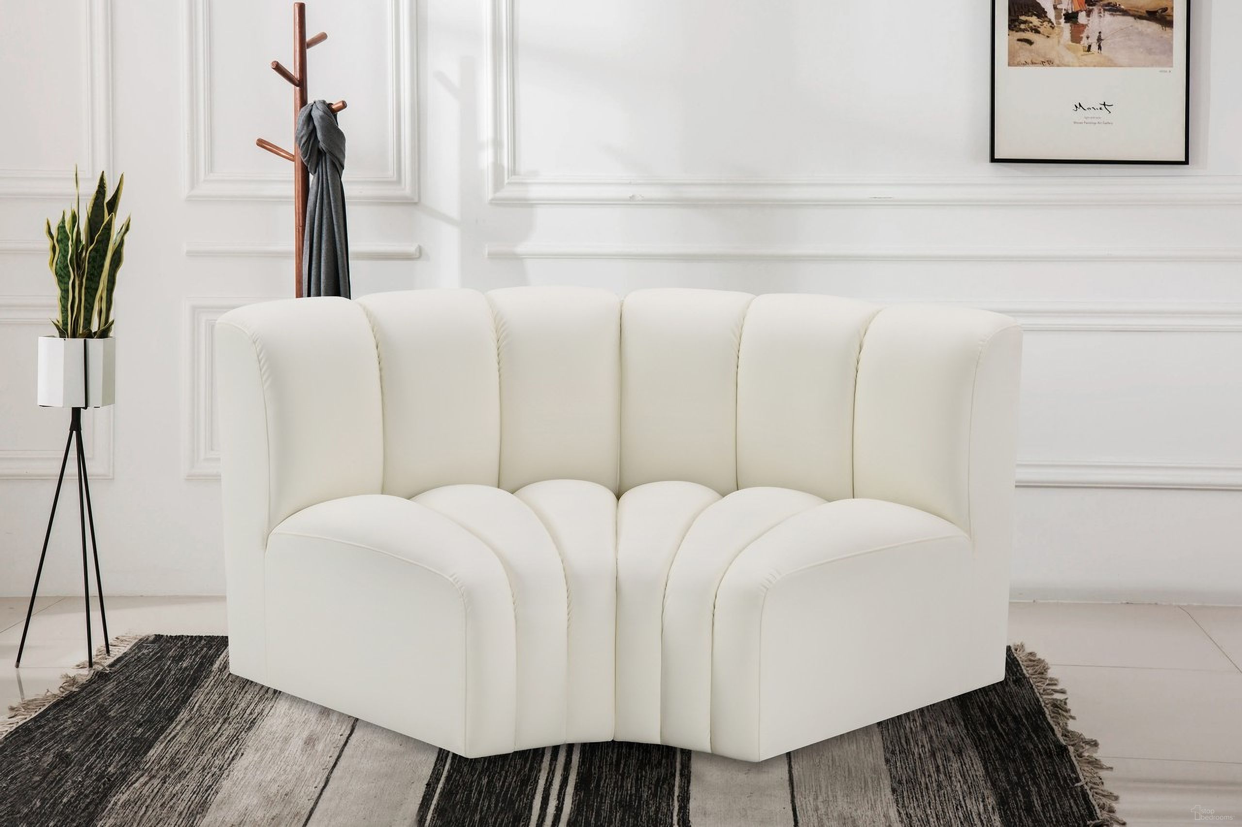 The appearance of Arc Vegan Leather 2 Piece Modular Sofa In Cream designed by Meridian in the modern / contemporary interior design. This cream piece of furniture was selected by 1StopBedrooms from Arc Collection to add a touch of cosiness and style into your home. Sku: 101Cream-CC;101Cream-CC. Material: Leather. Layout: Modular.