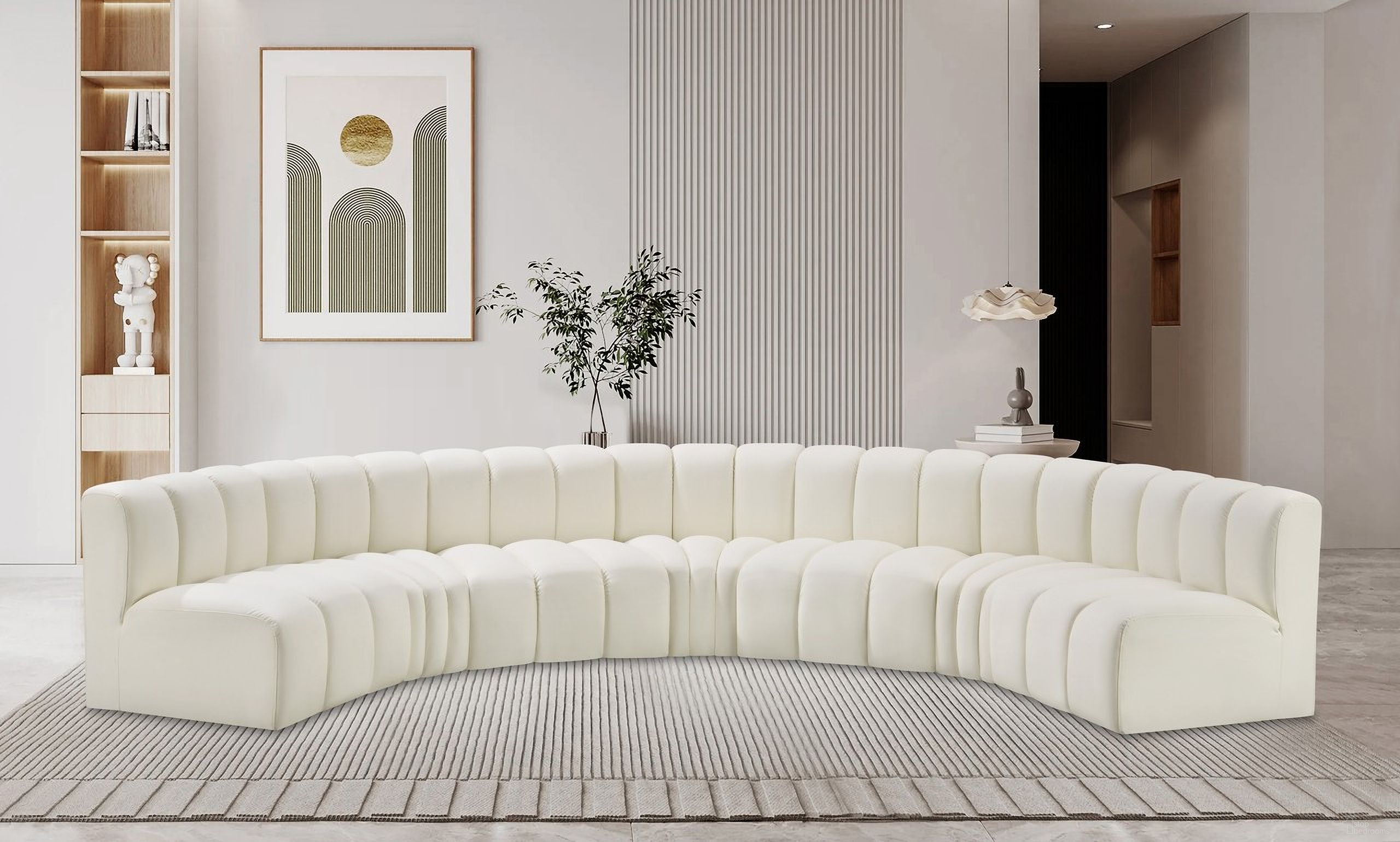 The appearance of Arc Vegan Leather 7 Piece Modular Sofa In Cream designed by Meridian in the modern / contemporary interior design. This cream piece of furniture was selected by 1StopBedrooms from Arc Collection to add a touch of cosiness and style into your home. Sku: 101Cream-ST;101Cream-ST;101Cream-ST;101Cream-ST;101Cream-CC;101Cream-CC;101Cream-CC. Material: Leather. Layout: Modular.