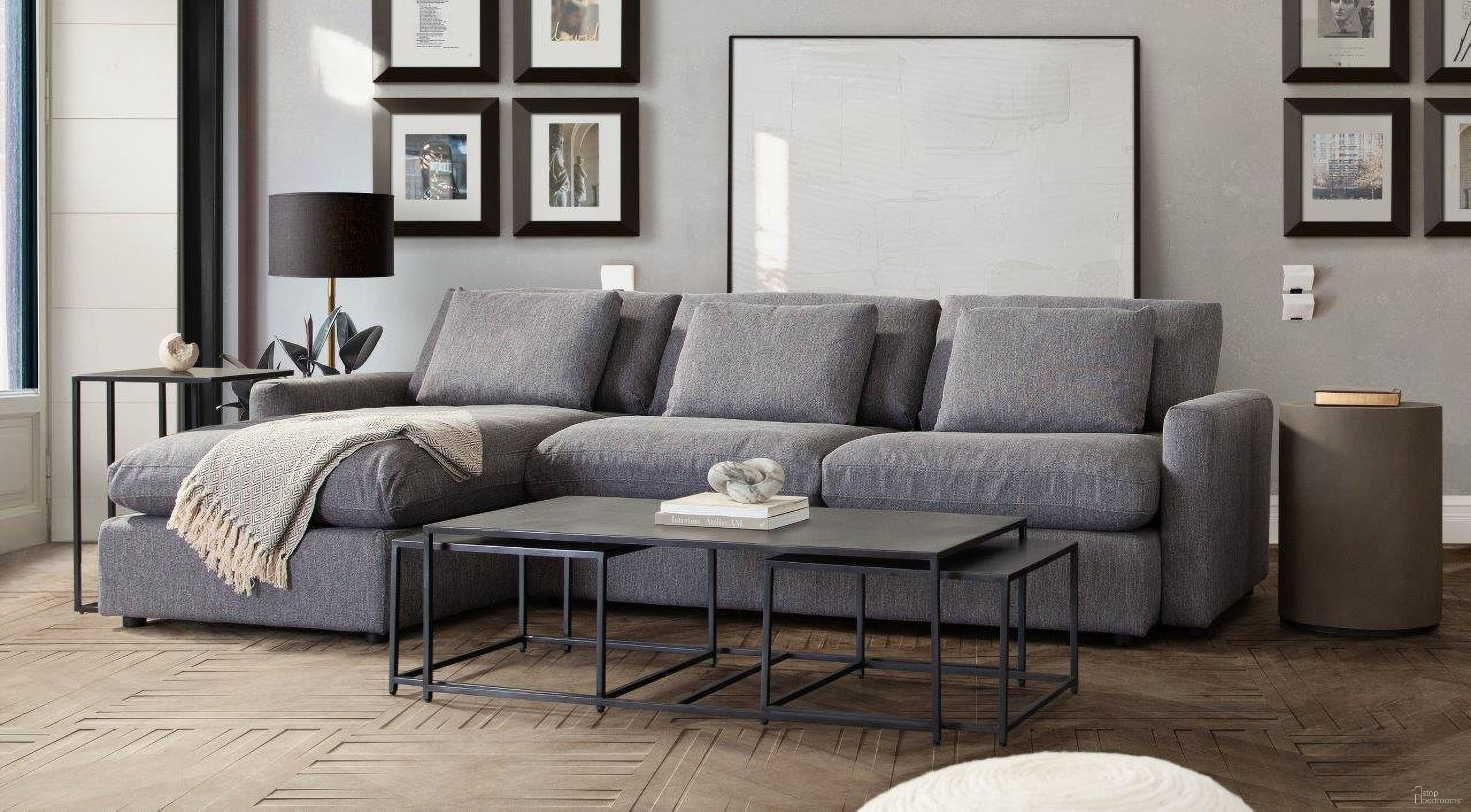The appearance of Arcadia 2Pc Reversible Chaise Sectional With Feather Down Seating In Grey Fabric designed by Diamond Sofa in the modern / contemporary interior design. This grey piece of furniture was selected by 1StopBedrooms from Arcadia Collection to add a touch of cosiness and style into your home. Sku: ARCADIAASGR;ARCADIACAGR. Material: Fabric. Layout: Sofa & Chaise.