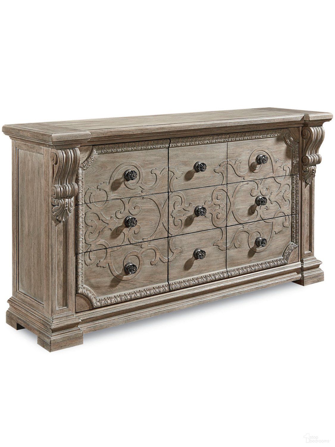 The appearance of Arch Salvage Parchment Wren Dresser designed by A.R.T. in the modern / contemporary interior design. This brown piece of furniture was selected by 1StopBedrooms from Arch Salvage Collection to add a touch of cosiness and style into your home. Sku: 233131-2802. Material: Wood.