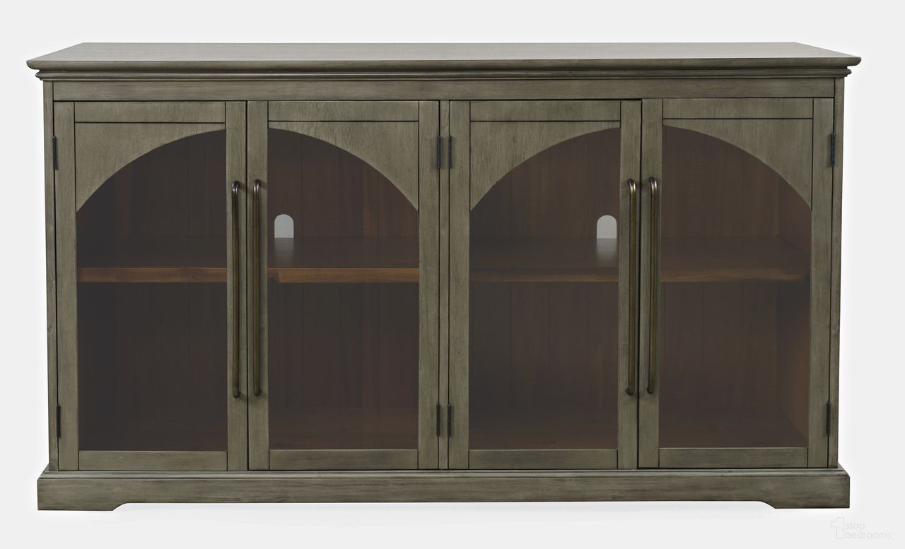 The appearance of Archdale 65 Inch Gothic Arch Sideboard Storage Cabinet with Glass Doors In Grey designed by Jofran in the modern / contemporary interior design. This grey piece of furniture was selected by 1StopBedrooms from Archdale Collection to add a touch of cosiness and style into your home. Sku: 2294-65. Material: Acacia.
