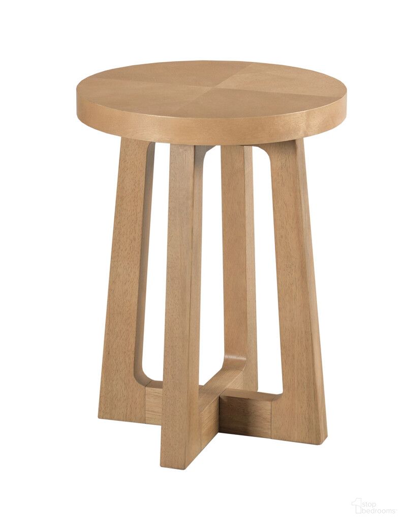 Archetype Round Accent Table In Light Caramel and Cinnamon