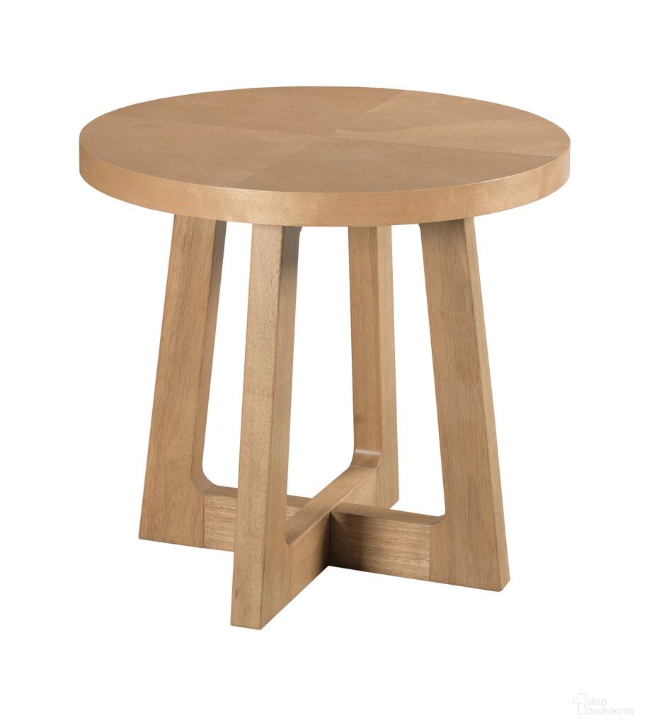 Archetype Round End Table In Light Caramel and Cinnamon