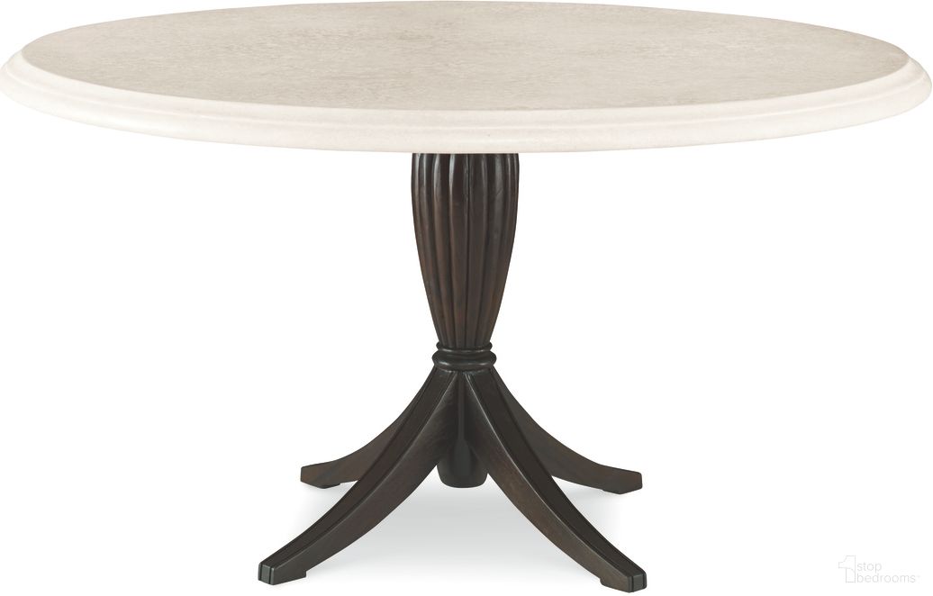 The appearance of Archipelago Round Dining Table In Off White designed by Century Furniture in the modern / contemporary interior design. This off white piece of furniture  was selected by 1StopBedrooms from Archipelago Collection to add a touch of cosiness and style into your home. Sku: D11B-94-SLT-B;D11B-94-SLT-T. Table Base Style: Pedestal. Table Top Shape: Round. Material: Glass.