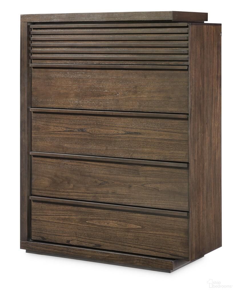 The appearance of Architect 5 Drawer Chest In Onyx designed by Legacy Classic in the modern / contemporary interior design. This onyx piece of furniture was selected by 1StopBedrooms from Architect Collection to add a touch of cosiness and style into your home. Sku: 4290-2200. Material: MDF.