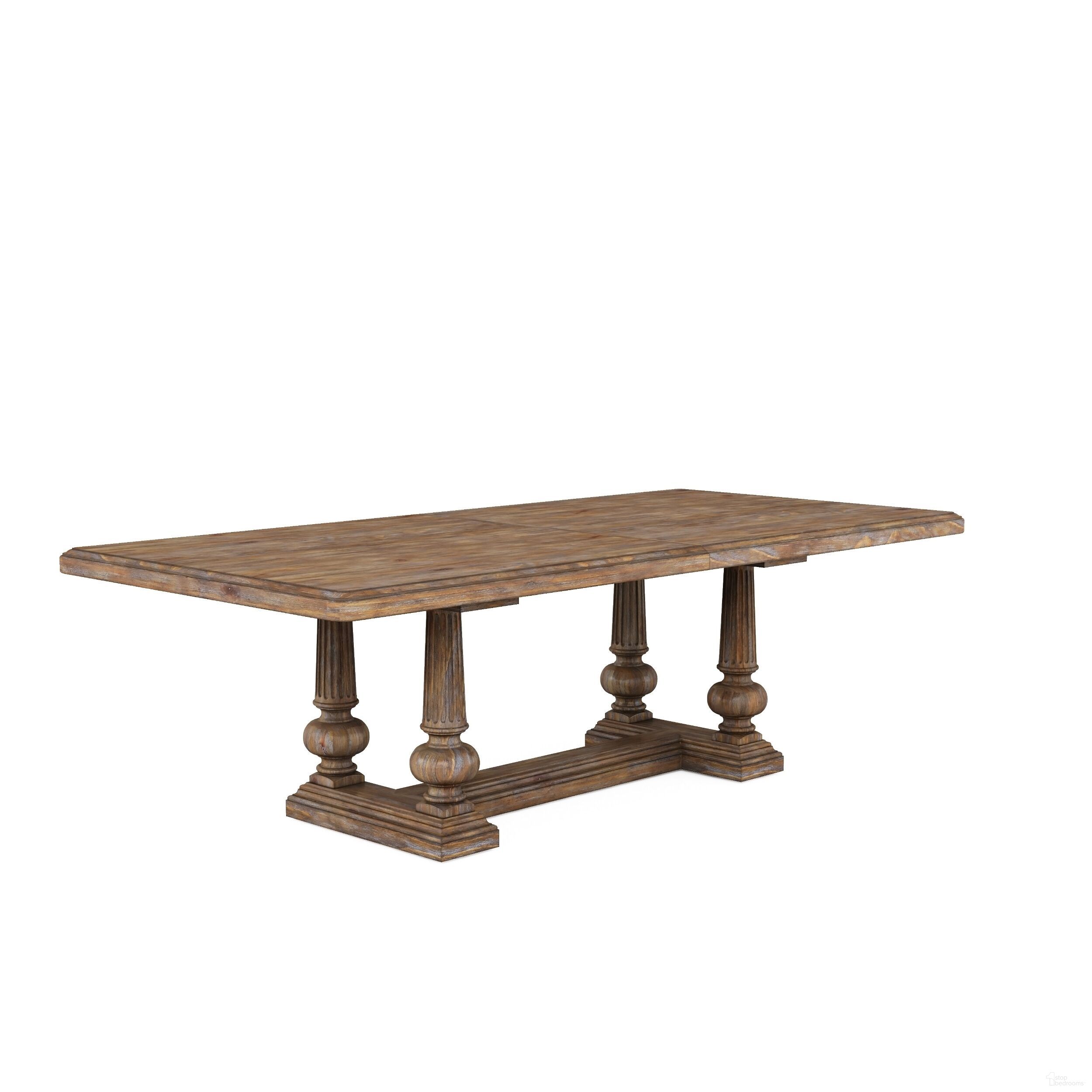 The appearance of Architrave Trestle Dining Table In Brown designed by A.R.T. in the traditional interior design. This brown piece of furniture was selected by 1StopBedrooms from Architrave Collection to add a touch of cosiness and style into your home. Sku: 277238-2608BS;277238-2608TP. Table Base Style: Trestle. Material: Wood. Table Top Shape: Rectangular. Size: 46" x 136".