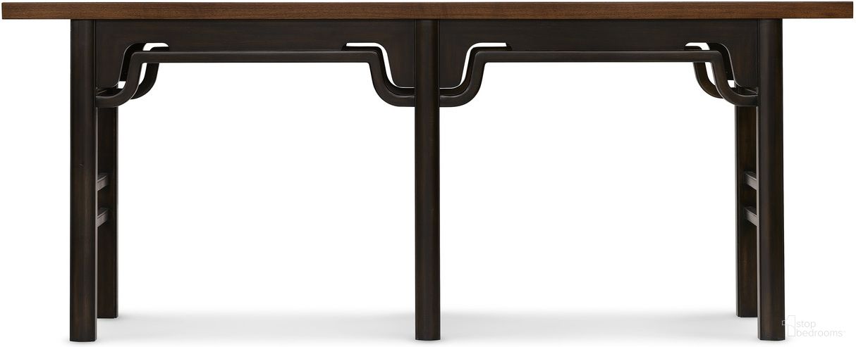 The appearance of Archives Console Table In Dark Wood designed by Hooker in the traditional interior design. This dark wood piece of furniture  was selected by 1StopBedrooms from Archives Collection to add a touch of cosiness and style into your home. Sku: 6123-85185-89. Material: Walnut Veneer.