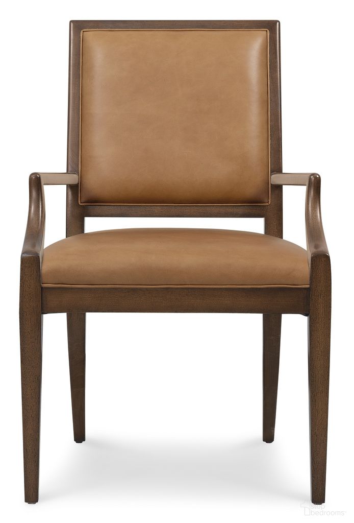 The appearance of Archives Leather Arm Chair In Brown designed by Hooker in the traditional interior design. This brown piece of furniture  was selected by 1StopBedrooms from Archives Collection to add a touch of cosiness and style into your home. Sku: 6123-75700-89. Material: Wood. Chair Type: Arm Chair.