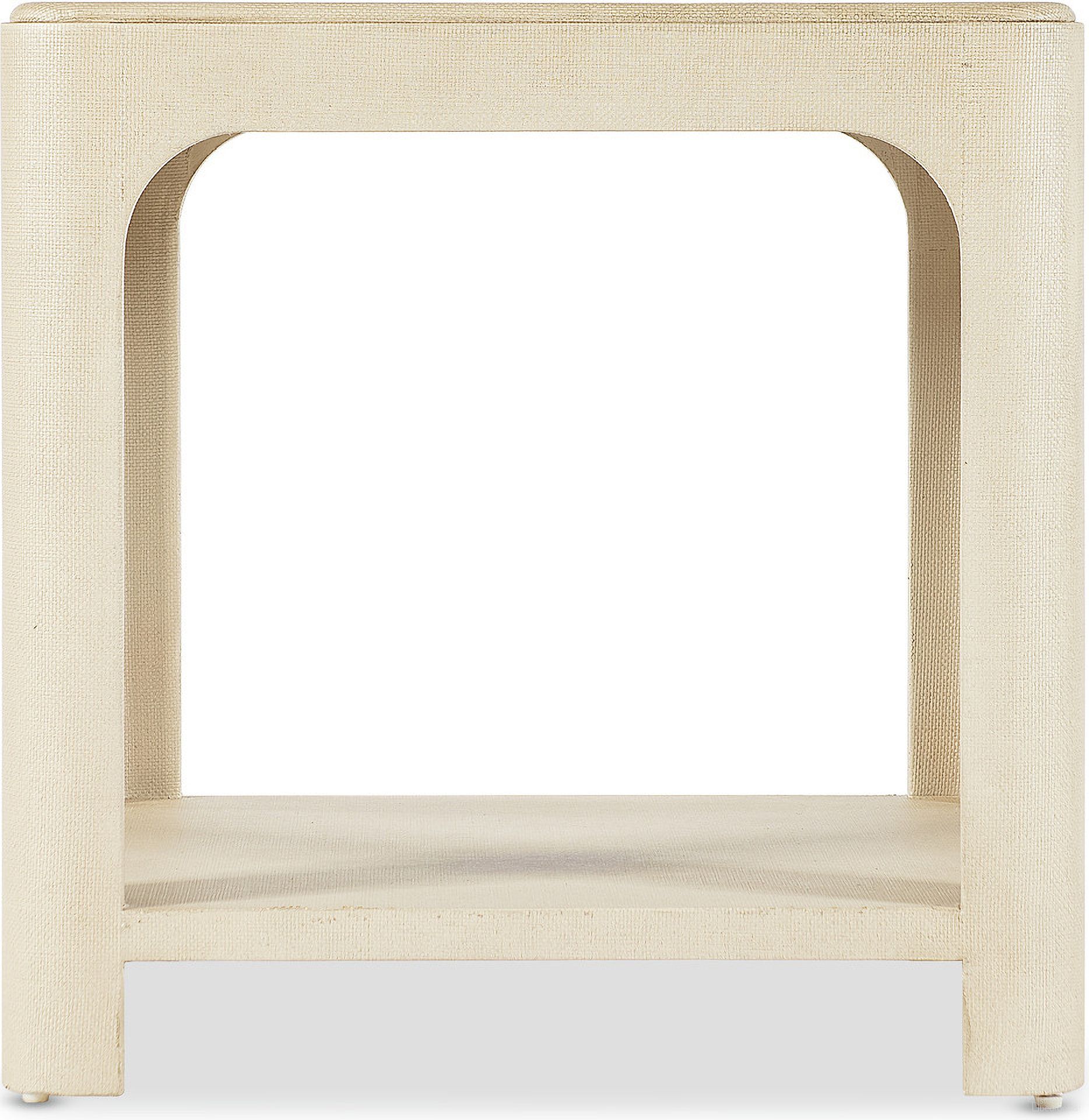 The appearance of Archives Raffia End Table In Brown designed by Hooker in the traditional interior design. This brown piece of furniture  was selected by 1StopBedrooms from Archives Collection to add a touch of cosiness and style into your home. Sku: 6123-80113-05. Material: Wood.
