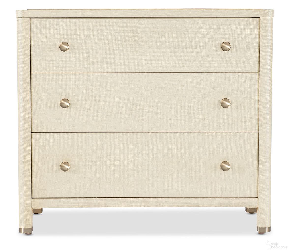 The appearance of Archives Raffia Three-Drawer Chest In Brown designed by Hooker in the traditional interior design. This brown piece of furniture  was selected by 1StopBedrooms from Archives Collection to add a touch of cosiness and style into your home. Sku: 6123-90110-05. Material: Oak Veneer.