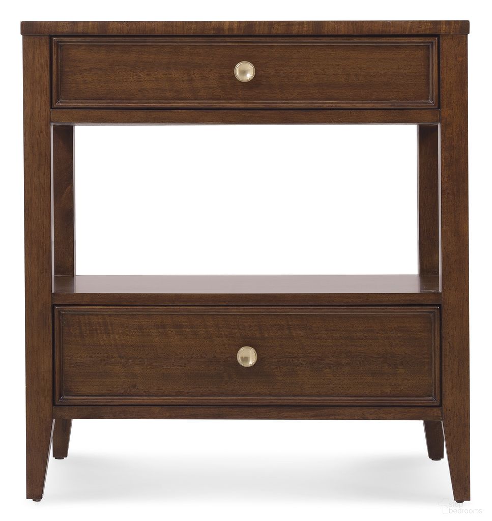 Archives Two-Drawer Nightstand In Dark Wood