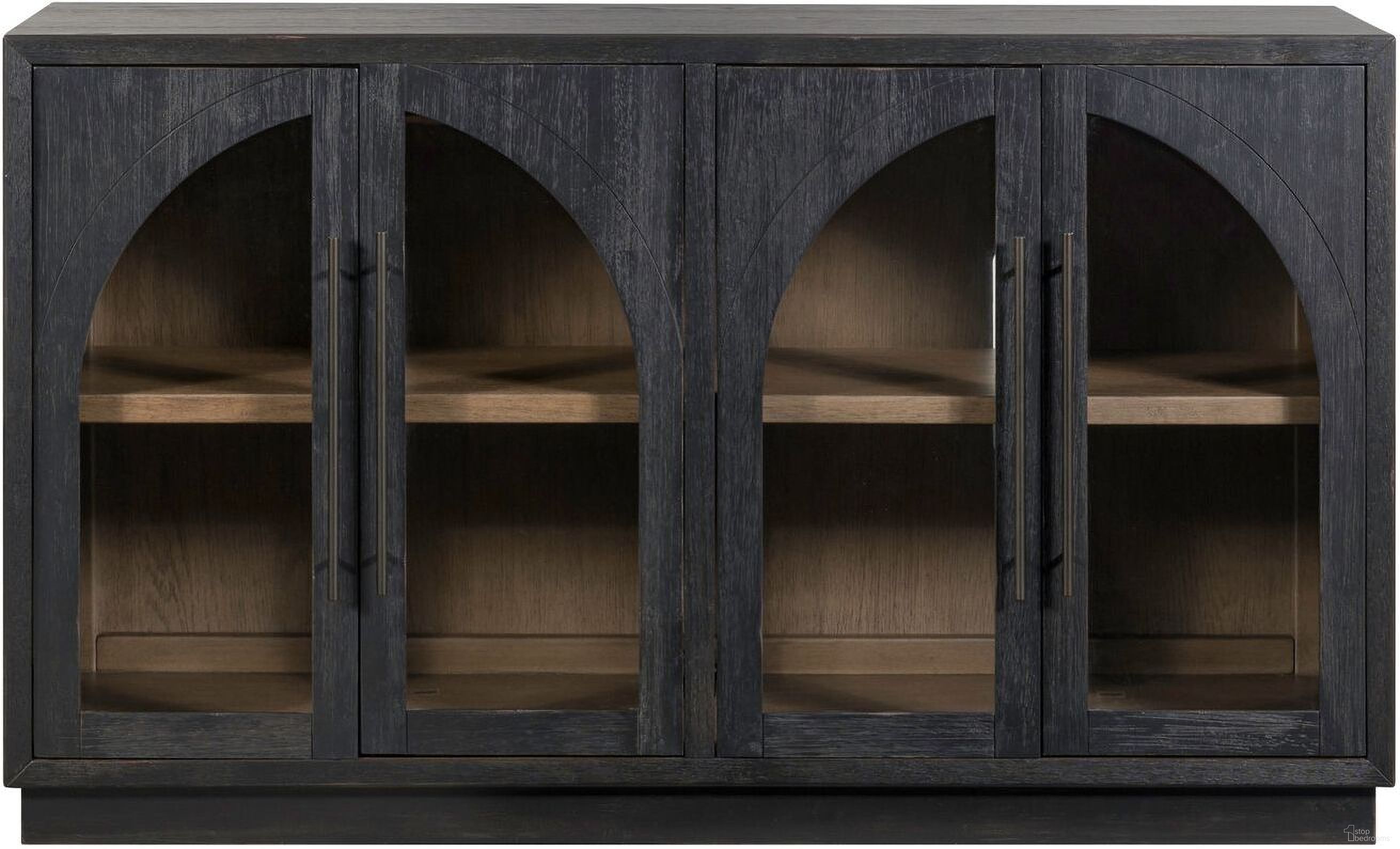 The appearance of Archway 4 Door Accent Cabinet In Charcoal designed by Liberty in the bohemian interior design. This charcoal piece of furniture  was selected by 1StopBedrooms from Archway Collection to add a touch of cosiness and style into your home. Sku: 2254-AC1000. Material: Solid Rubberwood.