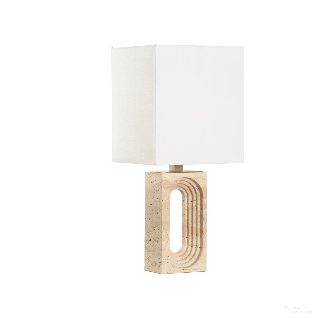 The appearance of Archway Lamp In White and Cream designed by Wildwood in the modern / contemporary interior design. This white/cream piece of furniture was selected by 1StopBedrooms from Wildwood Collection to add a touch of cosiness and style into your home. Sku: 61326. Material: Travertine.
