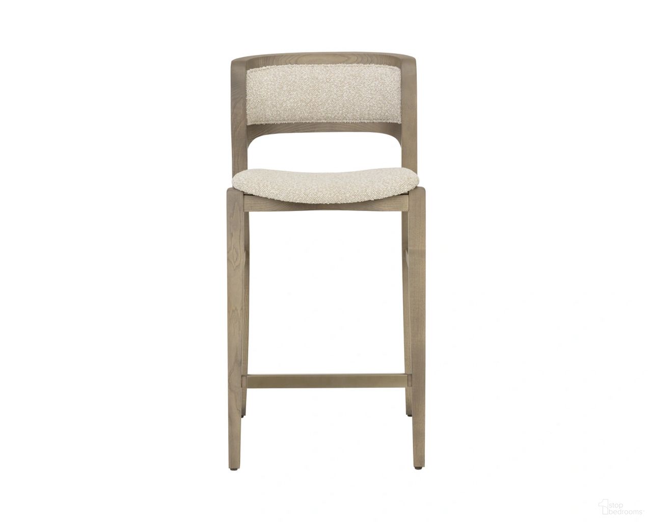 Arco Counter Stool In Greige and Santa Cruz Oatmeal