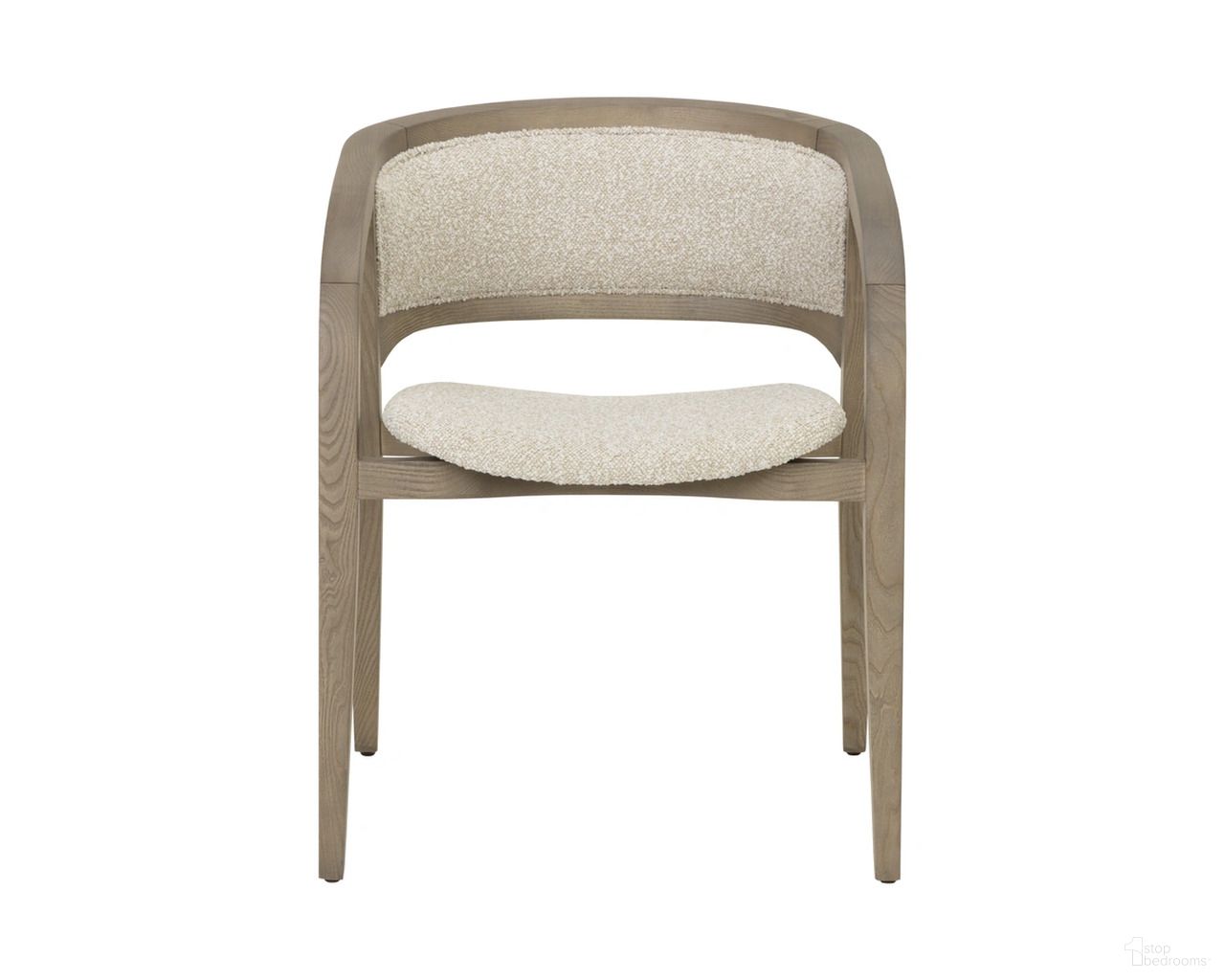 Arco Dining Armchair In Greige and Santa Cruz Oatmeal
