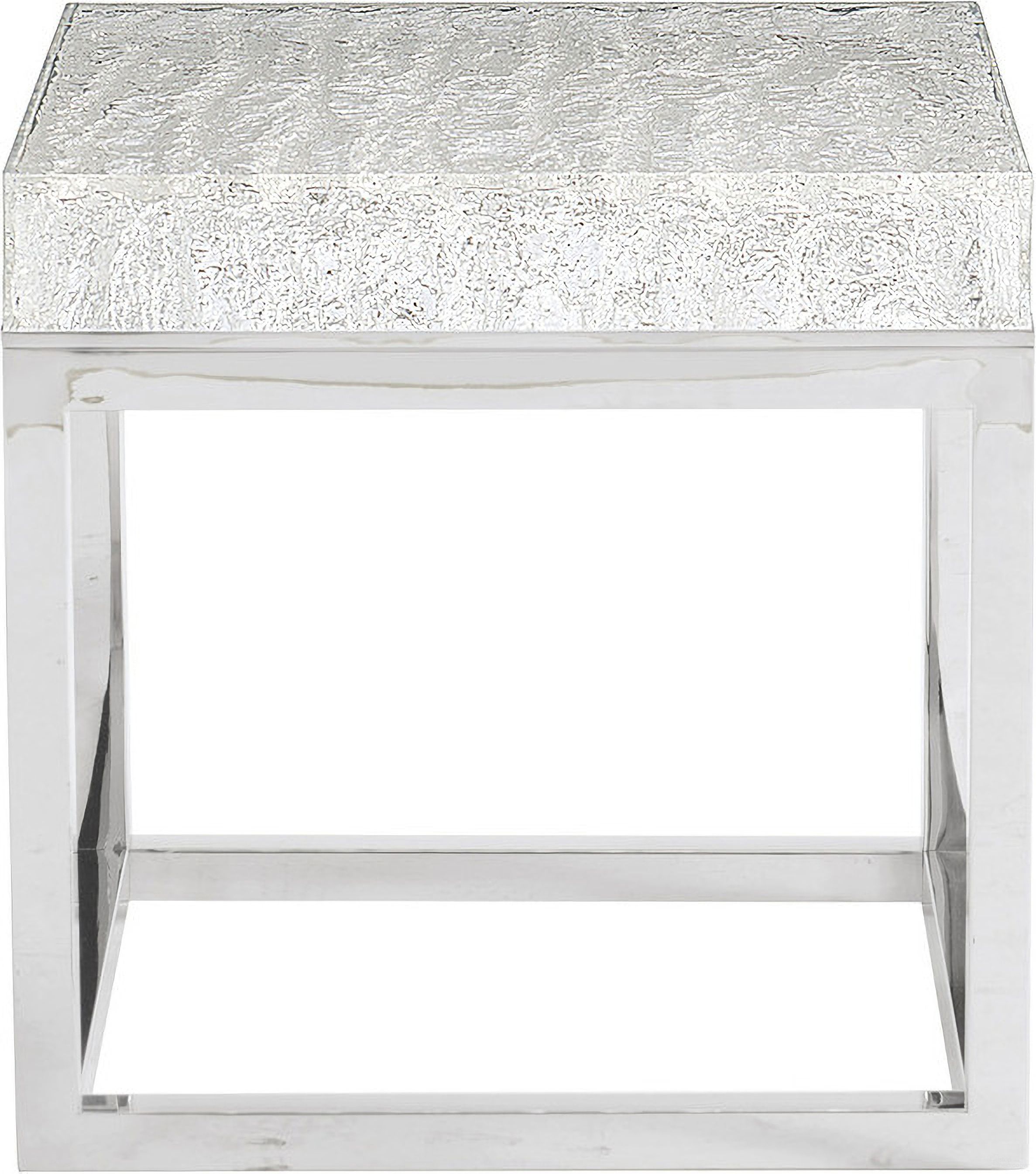 The appearance of Arctic End Table designed by Bernhardt in the modern / contemporary interior design. This silver/clear piece of furniture  was selected by 1StopBedrooms from Arctic Collection to add a touch of cosiness and style into your home. Sku: 375103. Material: Stainless Steel.