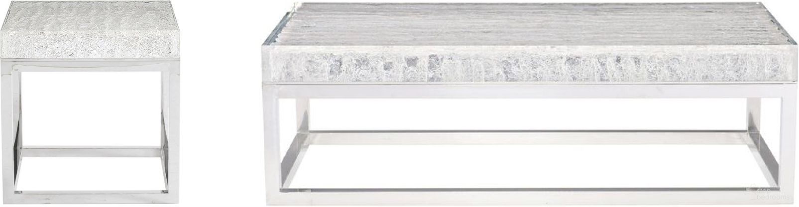 The appearance of Arctic Occasional Table Set designed by Bernhardt in the modern / contemporary interior design. This clear/polished stainless steel piece of furniture  was selected by 1StopBedrooms from Arctic Collection to add a touch of cosiness and style into your home. Sku: 375023;375103. Material: Stainless Steel.