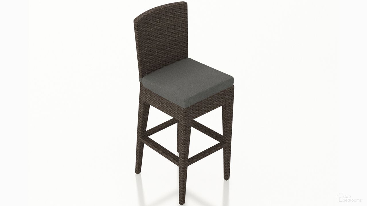 The appearance of Arden Bar Chair In Canvas Charcoal and Chestnut designed by Harmonia Living in the modern / contemporary interior design. This canvas charcoal/chestnut piece of furniture was selected by 1StopBedrooms from Arden Collection to add a touch of cosiness and style into your home. Sku: HL-ARD-CH-BC-CC. Material: Polyethylene.