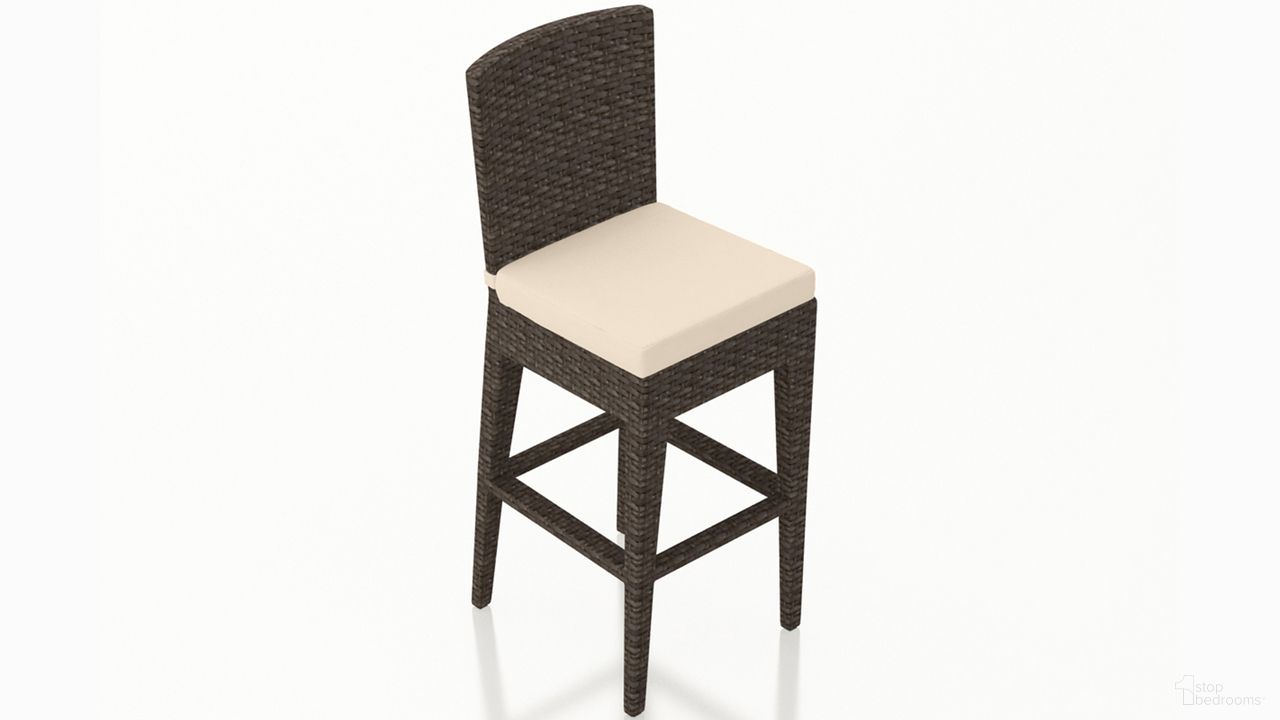 The appearance of Arden Bar Chair In Canvas Flax and Chestnut designed by Harmonia Living in the modern / contemporary interior design. This canvas flax/chestnut piece of furniture was selected by 1StopBedrooms from Arden Collection to add a touch of cosiness and style into your home. Sku: HL-ARD-CH-BC-CF. Material: Polyethylene.