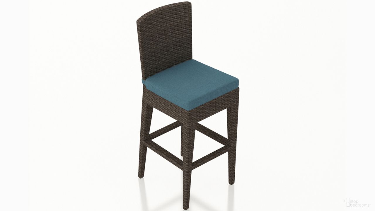 The appearance of Arden Bar Chair In Cast Lagoon and Chestnut designed by Harmonia Living in the modern / contemporary interior design. This cast lagoon/chestnut piece of furniture  was selected by 1StopBedrooms from Arden Collection to add a touch of cosiness and style into your home. Sku: HL-ARD-CH-BC-CL. Material: Polyethylene.