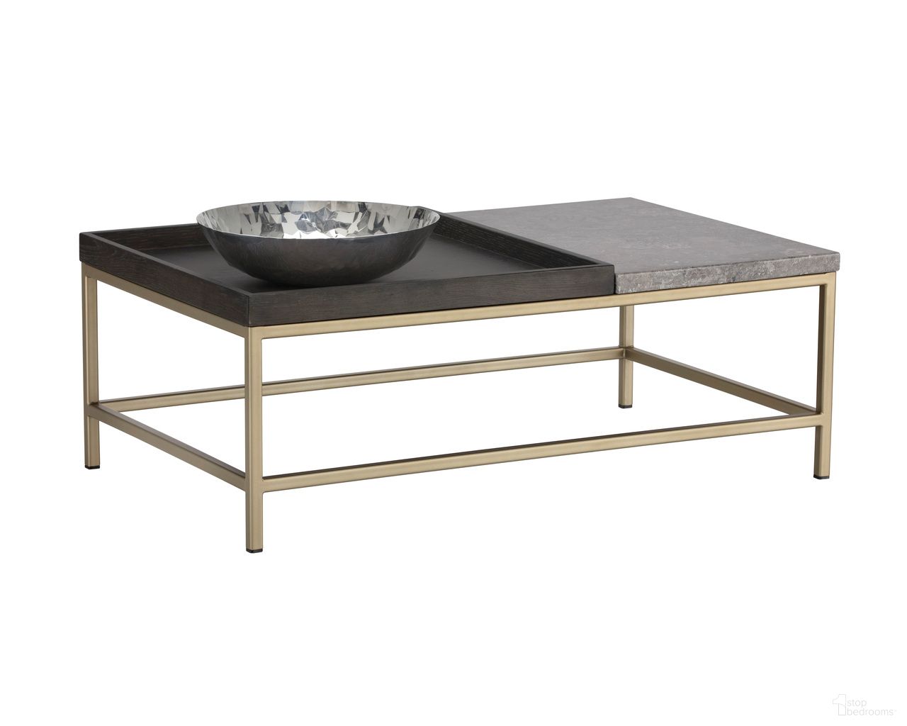 Arden Coffee Table In Grey and Gold