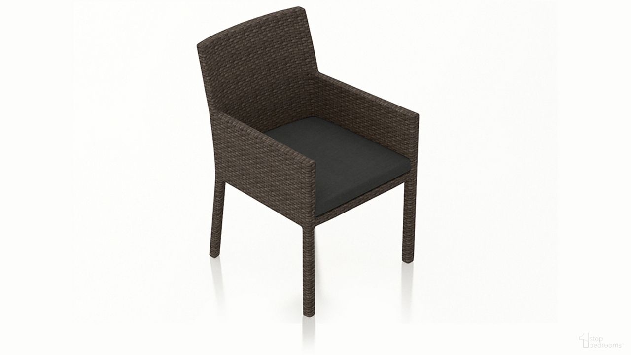 The appearance of Arden Dining Arm Chair In Canvas Charcoal and Chestnut designed by Harmonia Living in the modern / contemporary interior design. This canvas charcoal/chestnut piece of furniture  was selected by 1StopBedrooms from Arden Collection to add a touch of cosiness and style into your home. Sku: HL-ARD-CH-DAC-CC. Material: Polyethylene.