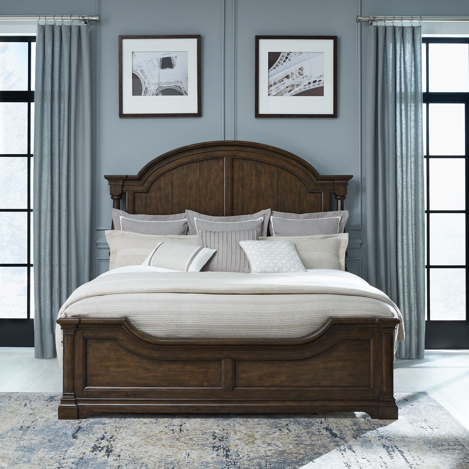 The appearance of Arden Road California King Poster Bed In Satin Cherry designed by Liberty in the traditional interior design. This satin cherry piece of furniture  was selected by 1StopBedrooms from Arden Road Collection to add a touch of cosiness and style into your home. Sku: 512-BR03;512-BR16;512-BR90C. Bed Type: Poster Bed. Bed Size: California King. Material: Poplar Solid.