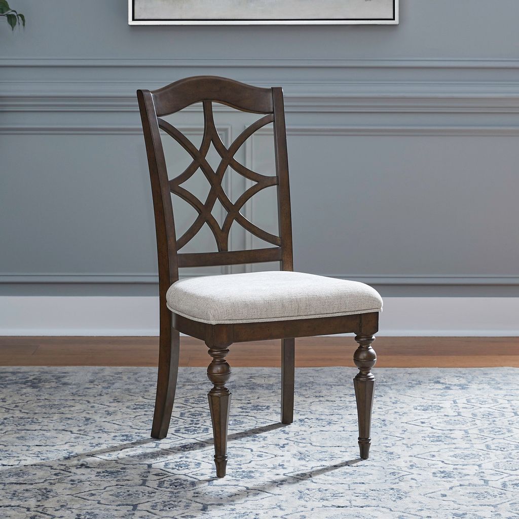 The appearance of Arden Road Splat Back Side Chair Set of 2 In Cherry designed by Liberty in the traditional interior design. This cherry piece of furniture was selected by 1StopBedrooms from Arden Road Collection to add a touch of cosiness and style into your home. Sku: 512-C2501S. Material: Poplar. Chair Type: Side Chair.