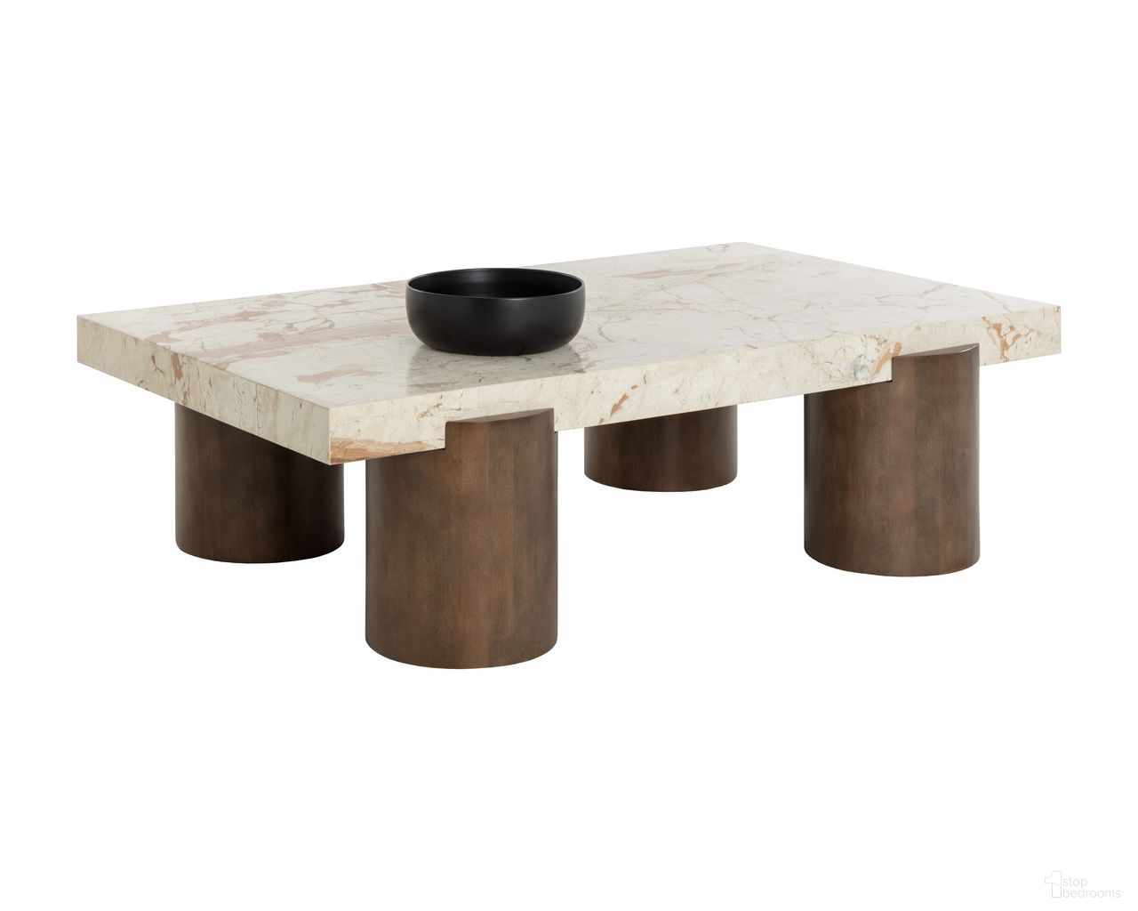 Ardi Coffee Table In Cream and Brown