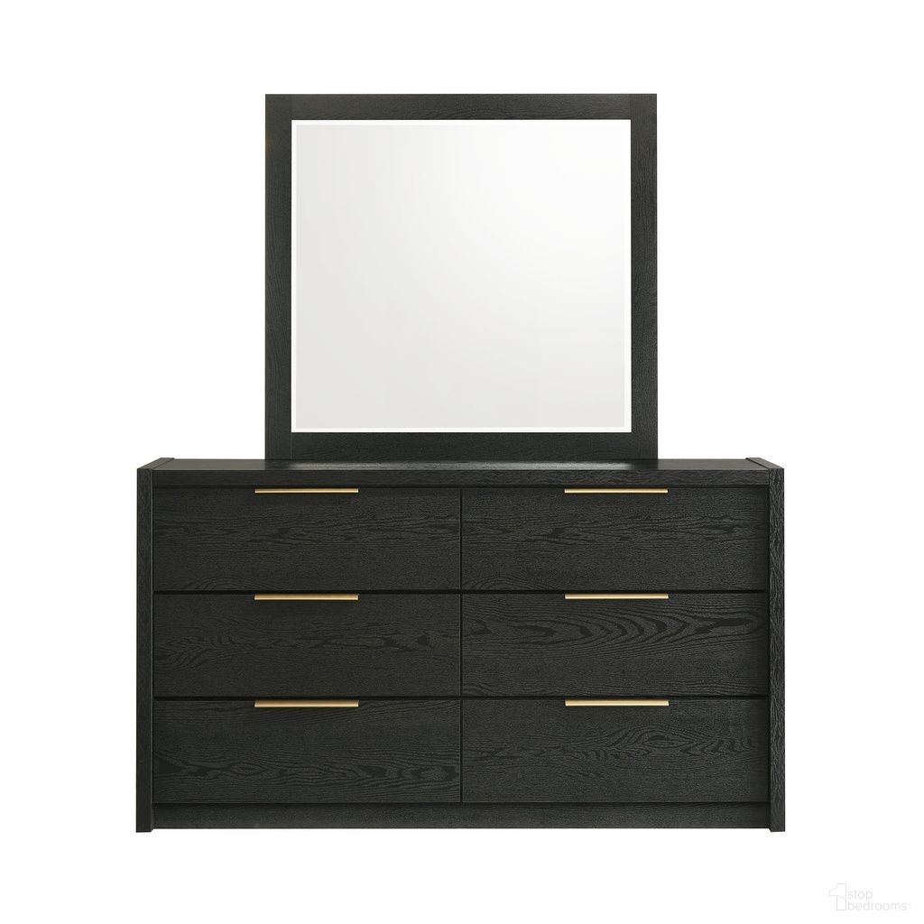 Ardmore Bend Dresser and Mirror Set In Black