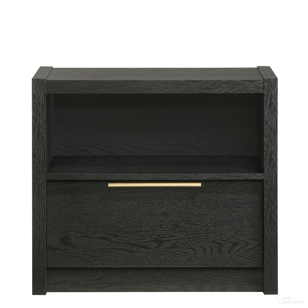 Ardmore Bend Nightstand with USB In Black
