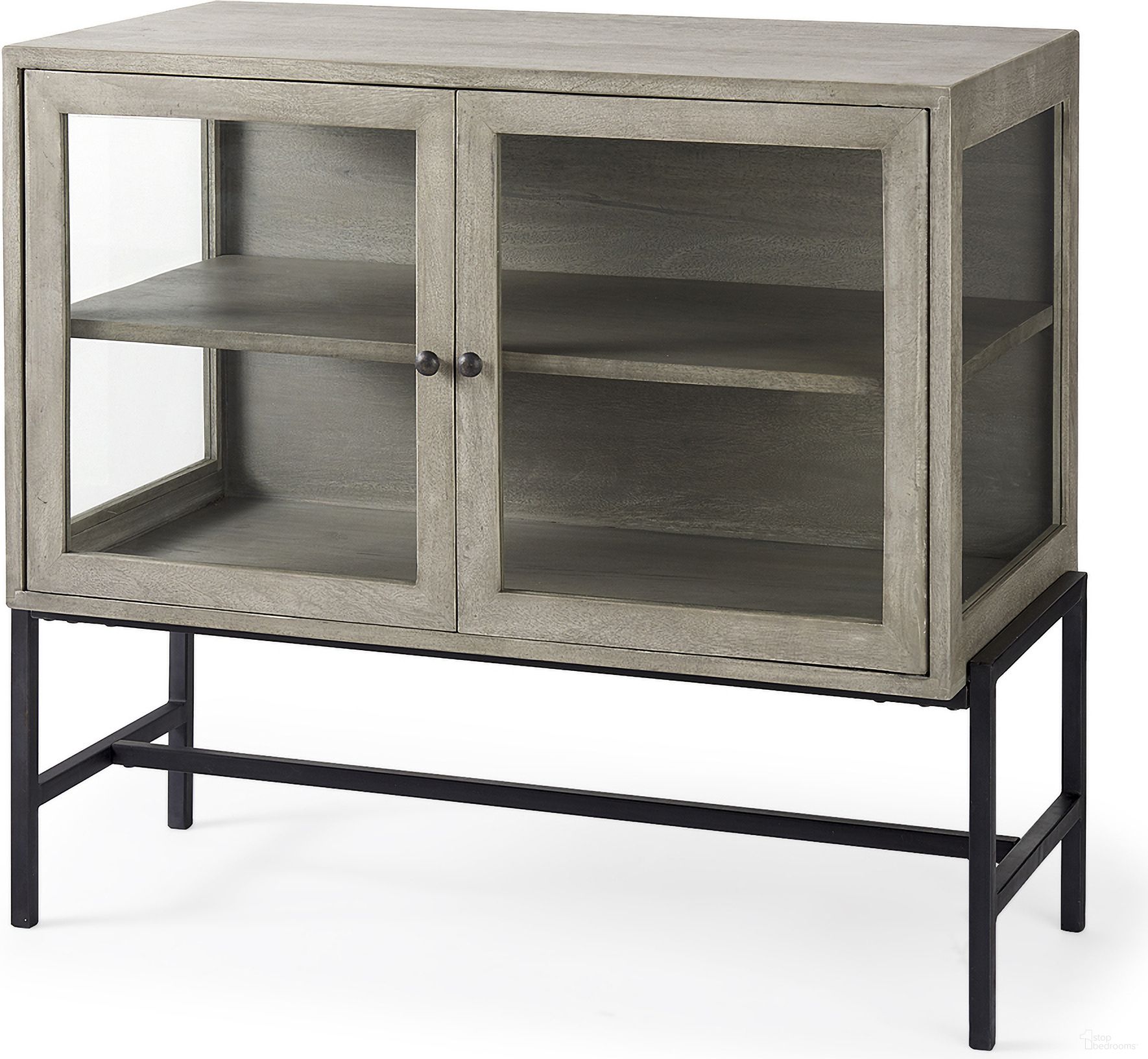 The appearance of Arelius Accent Cabinet In Gray and Black designed by Mercana in the modern / contemporary interior design. This gray and black piece of furniture was selected by 1StopBedrooms from Arelius Collection to add a touch of cosiness and style into your home. Sku: 69291. Material: Wood.