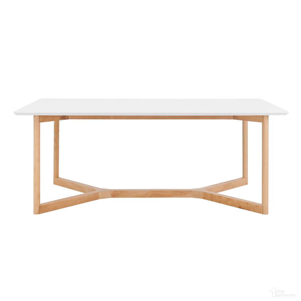 The appearance of Aren 79 Inch Rectangle Table In Matte White designed by Euro Style in the modern / contemporary interior design. This matte white piece of furniture  was selected by 1StopBedrooms from Aren Collection to add a touch of cosiness and style into your home. Sku: 90474-WHT. Table Base Style: Trestle. Material: MDF. Table Top Shape: Rectangular. Size: 43" x 79".