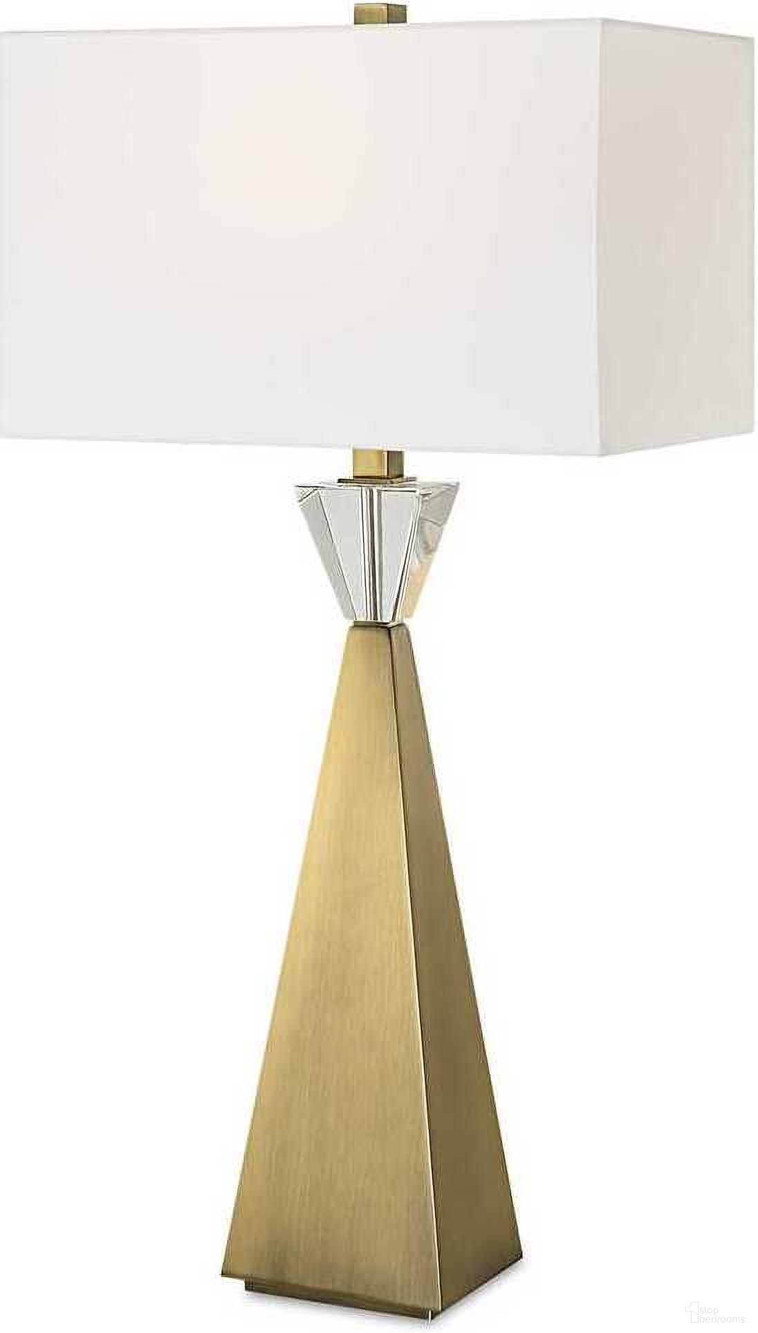 Arete Modern Table Lamp In Gold and Brass