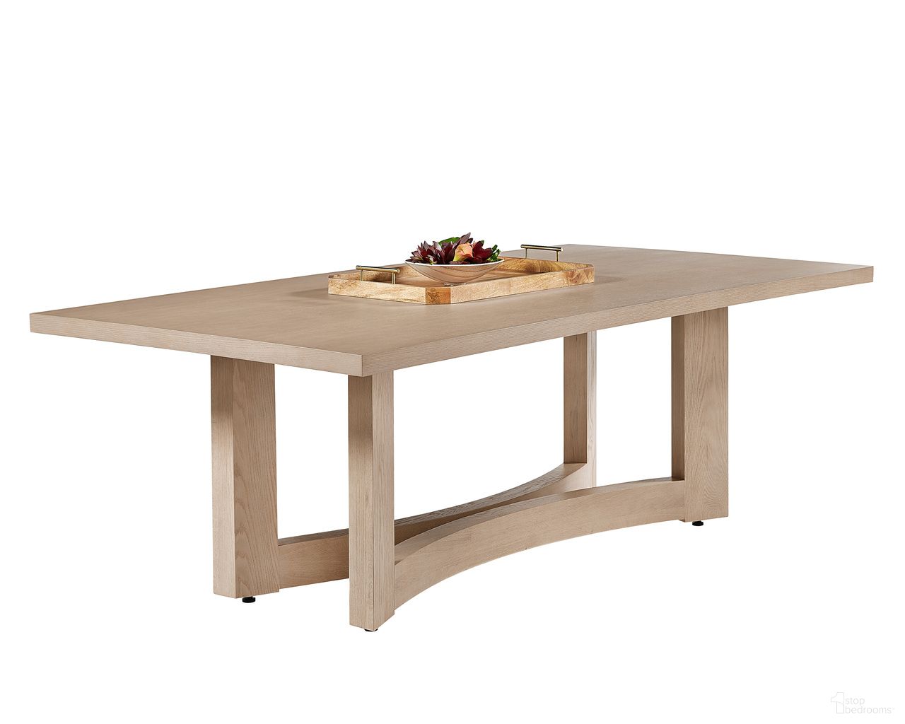 Arezza 90.5 Inch Arezza Dining Table In Light Wash and Brown