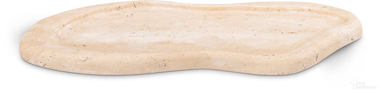 The appearance of Arezzo Travertine Tray In Natural designed by Meridian in the modern / contemporary interior design. This natural piece of furniture was selected by 1StopBedrooms from Arezzo Collection to add a touch of cosiness and style into your home. Sku: ACC127-Travertine. Material: Travertine.