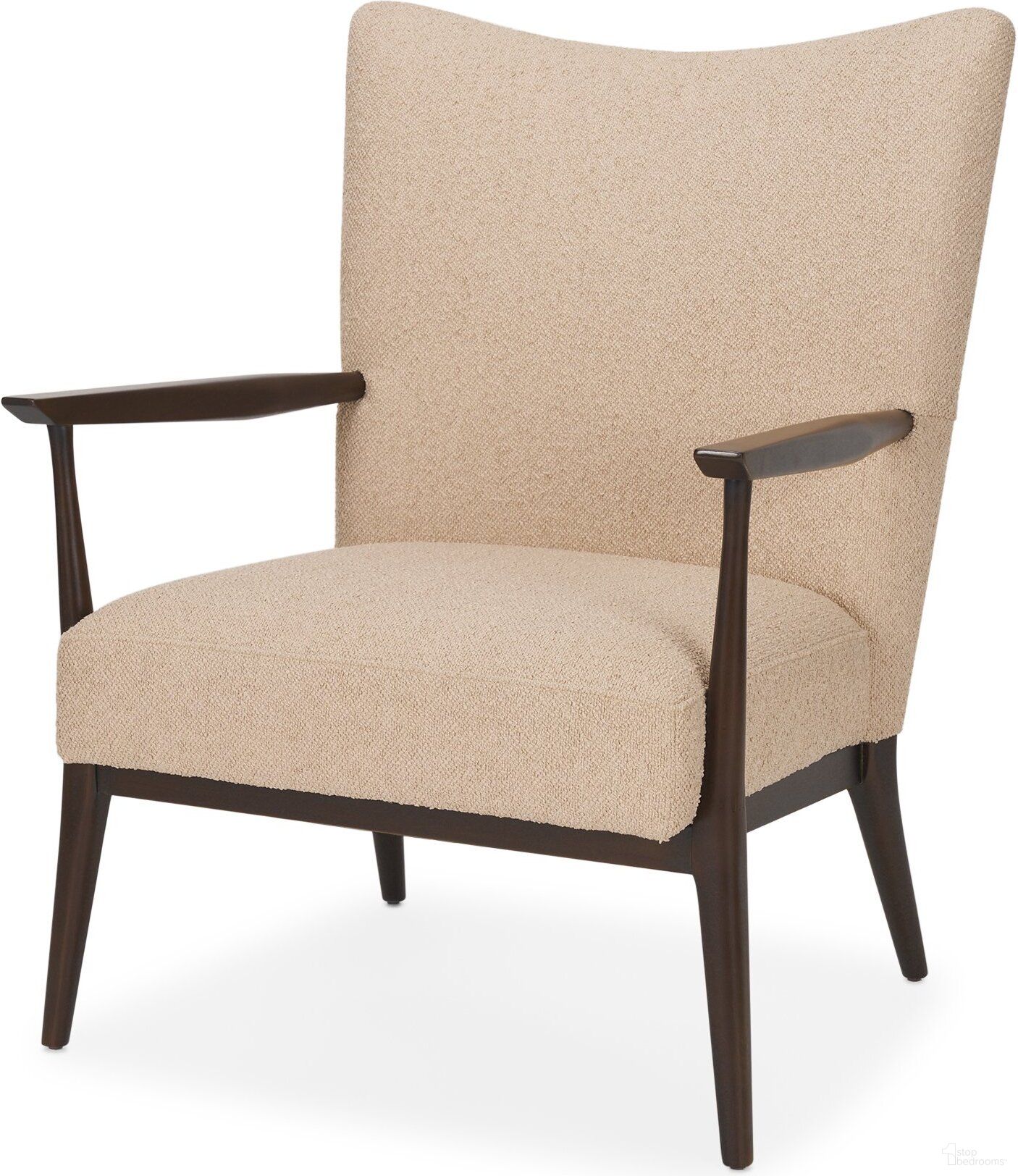 The appearance of Argent Accent Chair In Beige Boucle designed by Mercana in the transitional interior design. This beige piece of furniture  was selected by 1StopBedrooms from Argent Collection to add a touch of cosiness and style into your home. Sku: 70426. Material: Solid Wood.