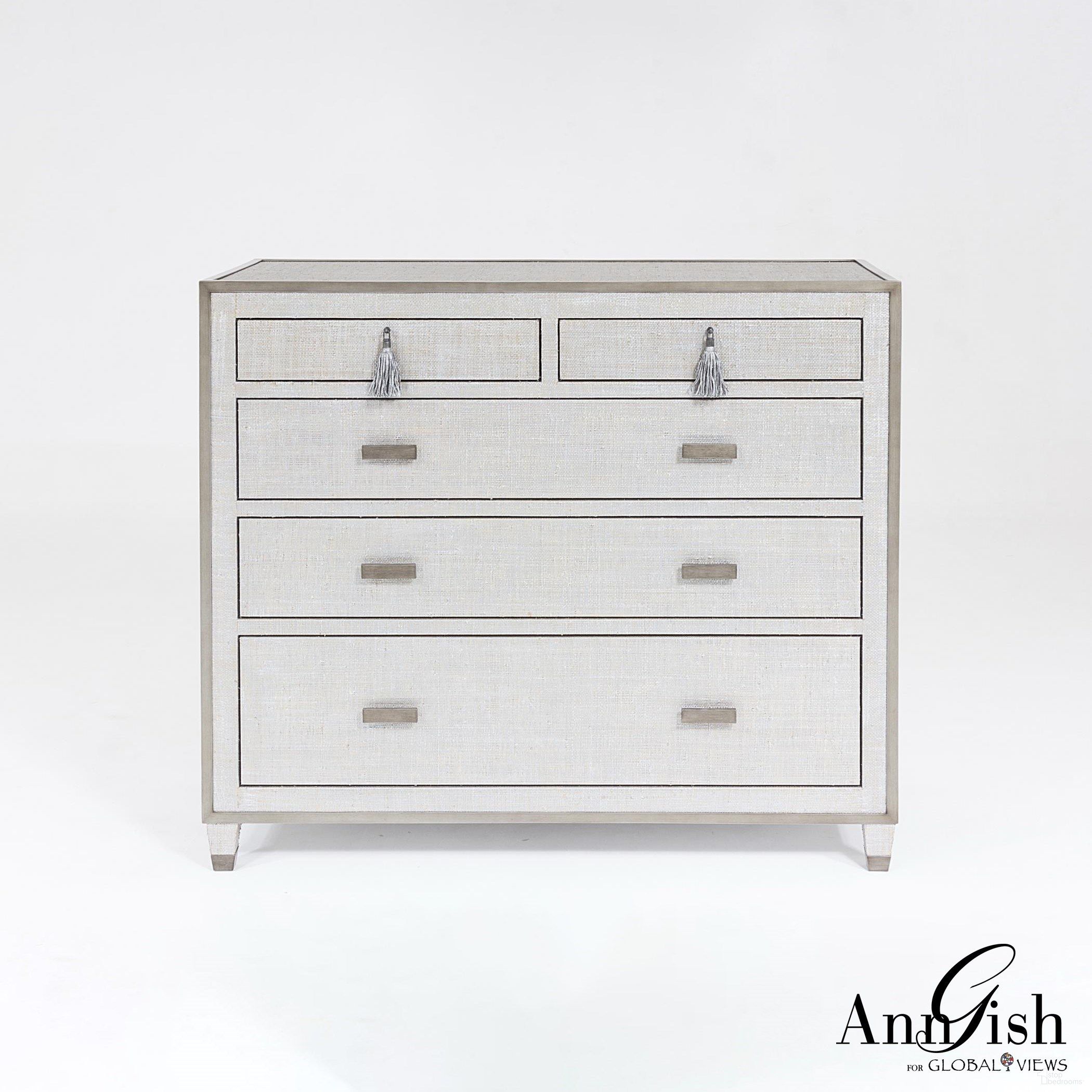 The appearance of Argento Chest Of Drawers In Silver designed by Global Views in the modern / contemporary interior design. This silver piece of furniture was selected by 1StopBedrooms from Argento Collection to add a touch of cosiness and style into your home. Sku: AG220023. Material: Wood.